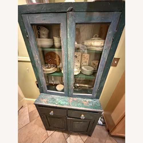 Used Boho Farm Vintage Distressed China Cabinet for sale on AptDeco
