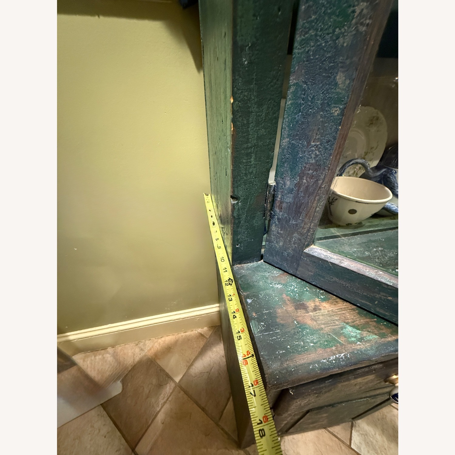 Boho Farm Vintage Distressed China Cabinet  - image-11