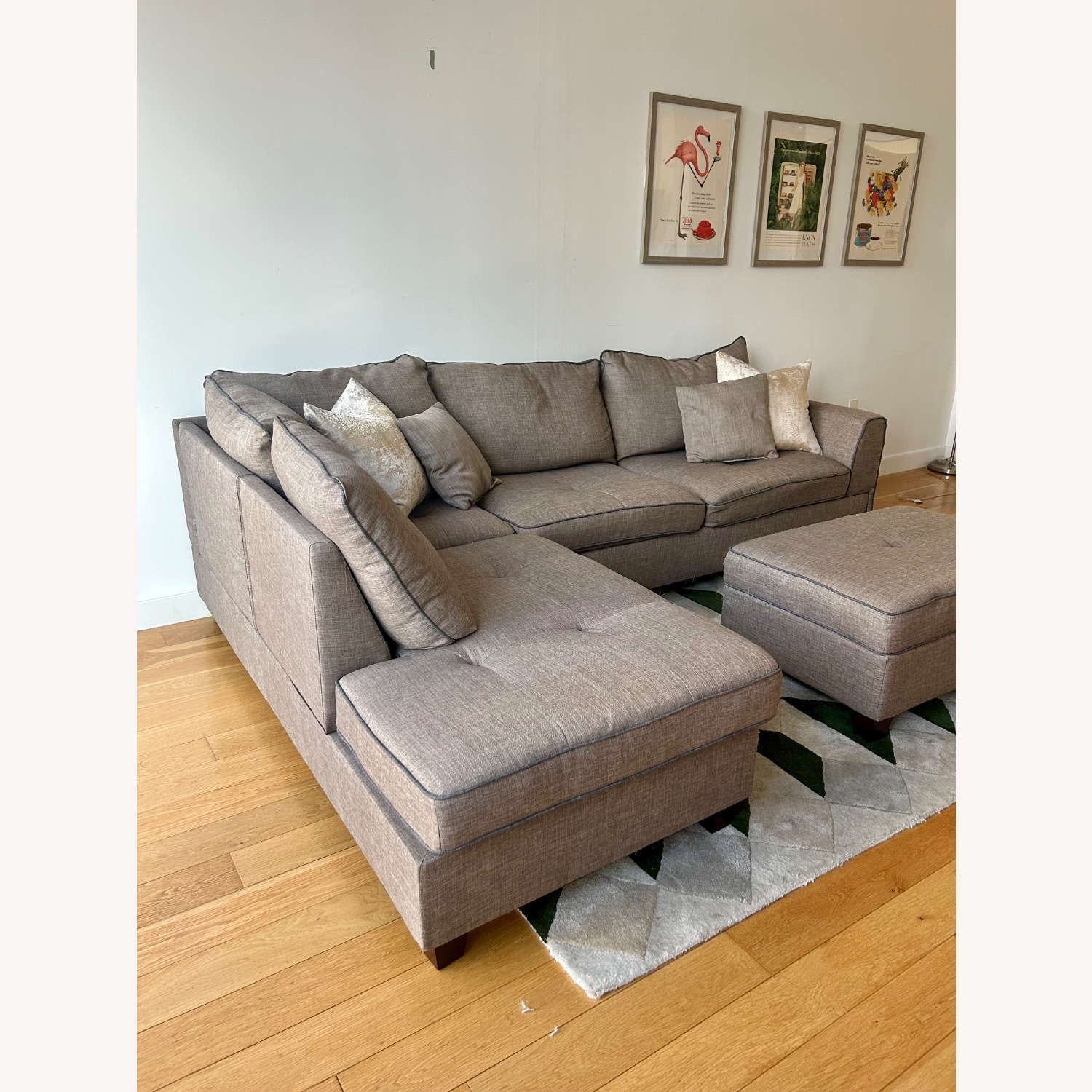 Wayfair 105" Wide Reversible Sofa & Chaise with Ottoman - image-2