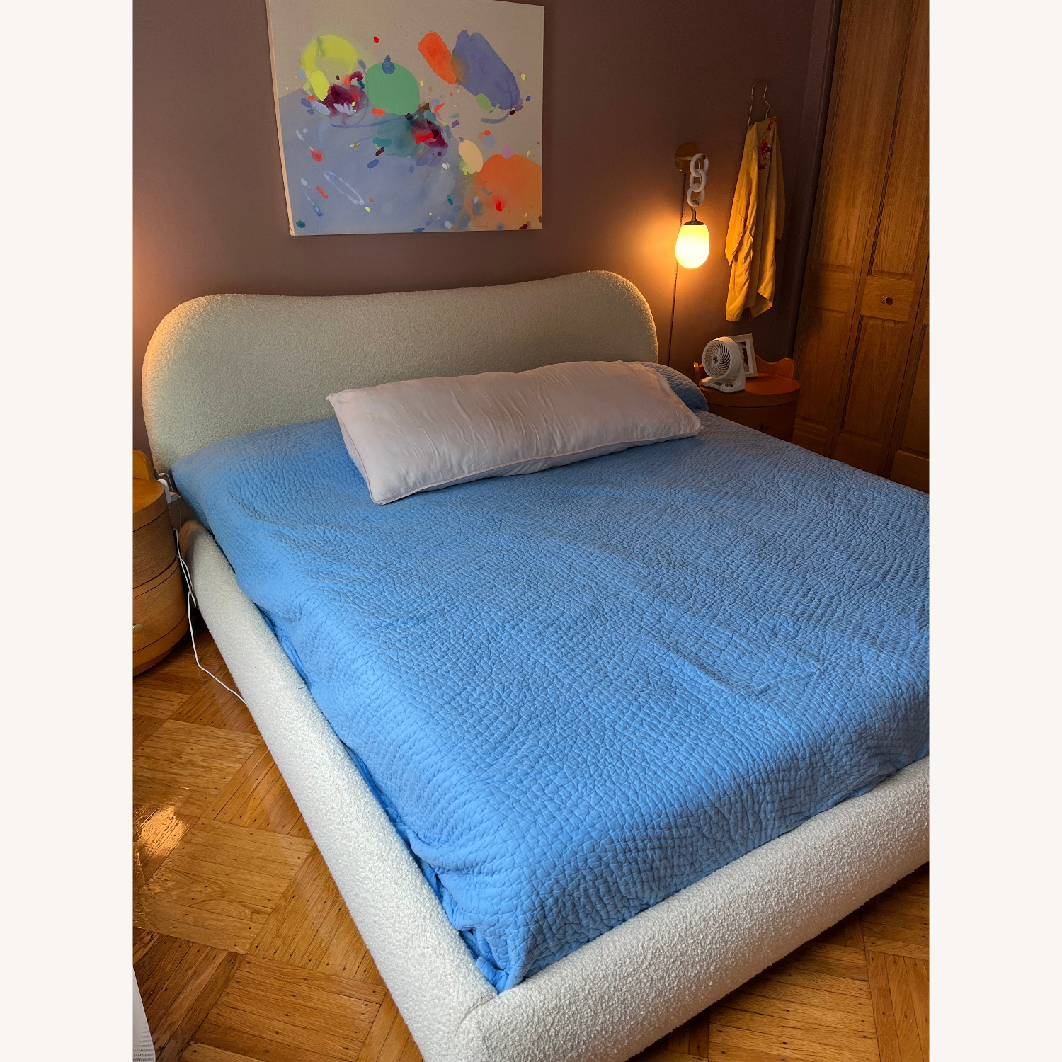 CB2 The Diana White Boucle King Bed - image-2