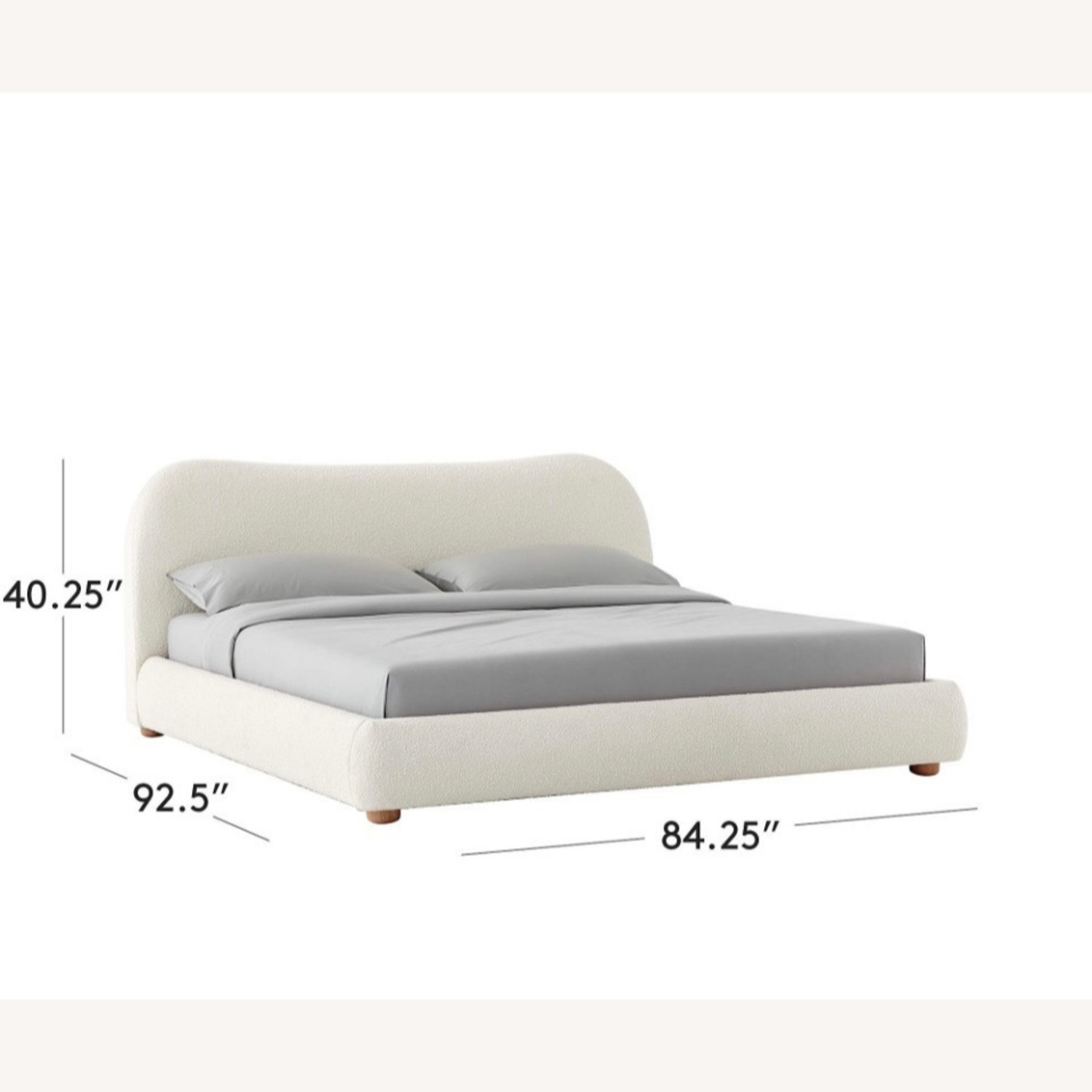 CB2 The Diana White Boucle King Bed - image-4