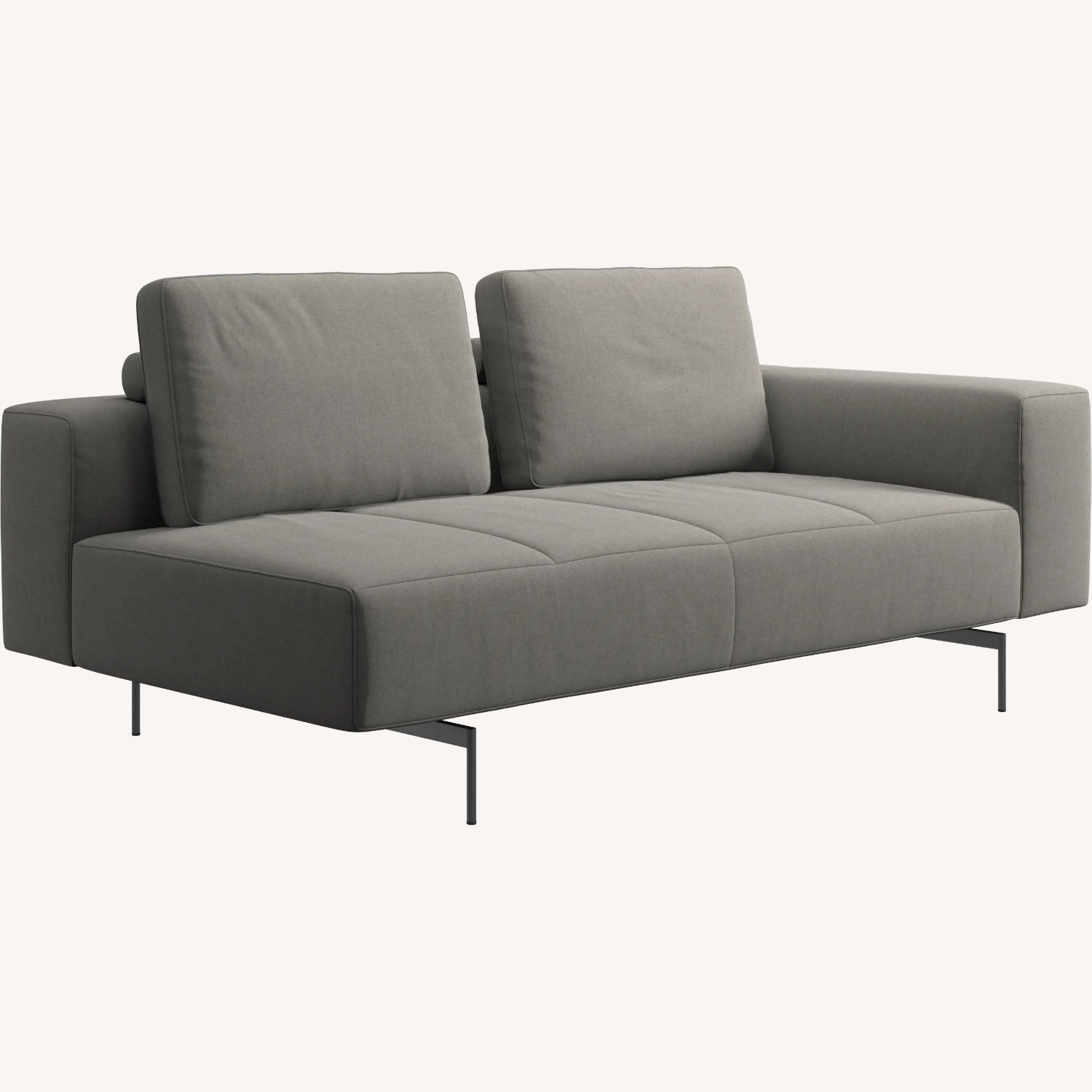 BoConcept Amsterdam Light Gray 2 Seater Sofa - image-0