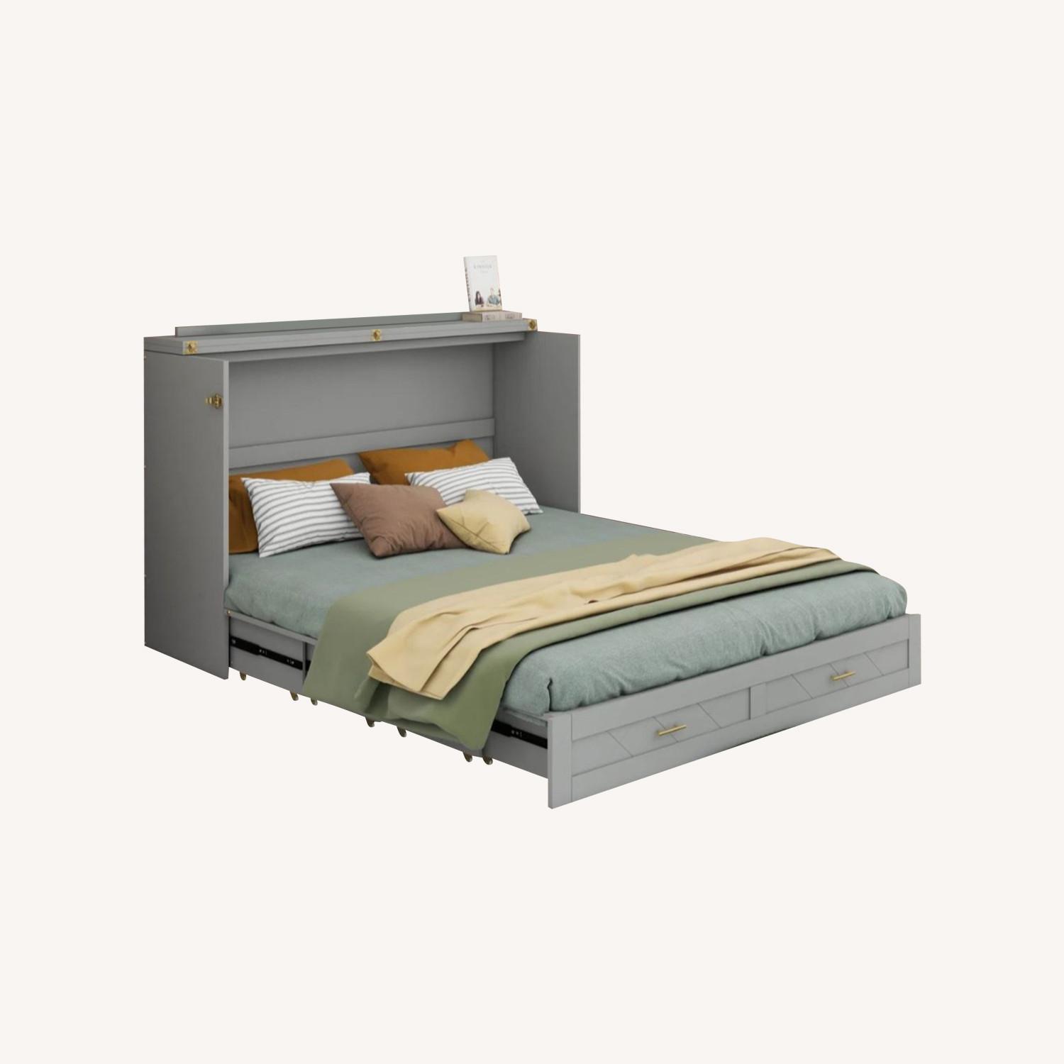 Wayfair Cosmic Queen Murphy Wall Bed  - image-0