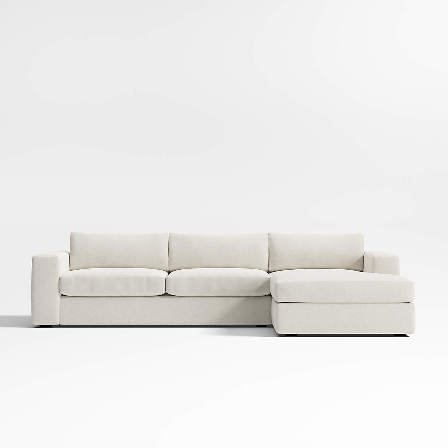 Crate & Barrel Ocean View White Linen 2 Piece Sectional - image-6