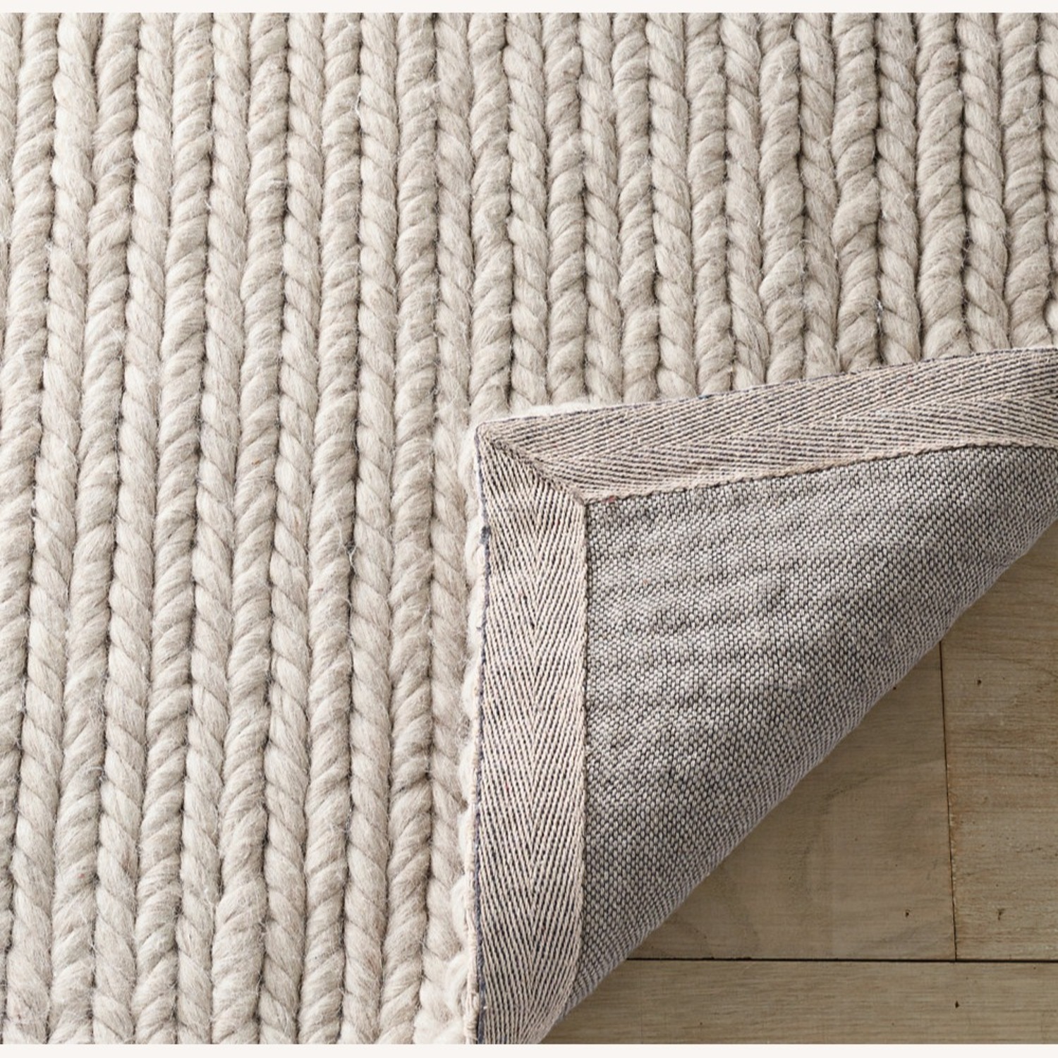 Restoration Hardware Tala Chunky Hand-Braided Wool Rug 12' x 15' - image-0