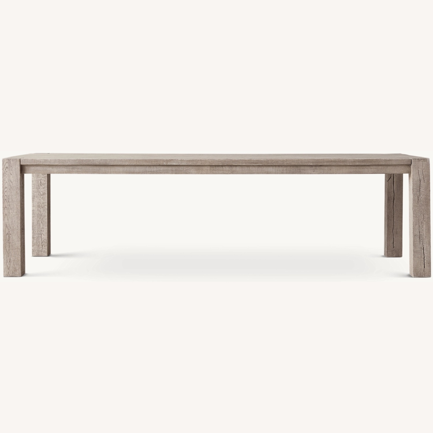 Restoration Hardware Light Gray Wood Dining Table - image-0