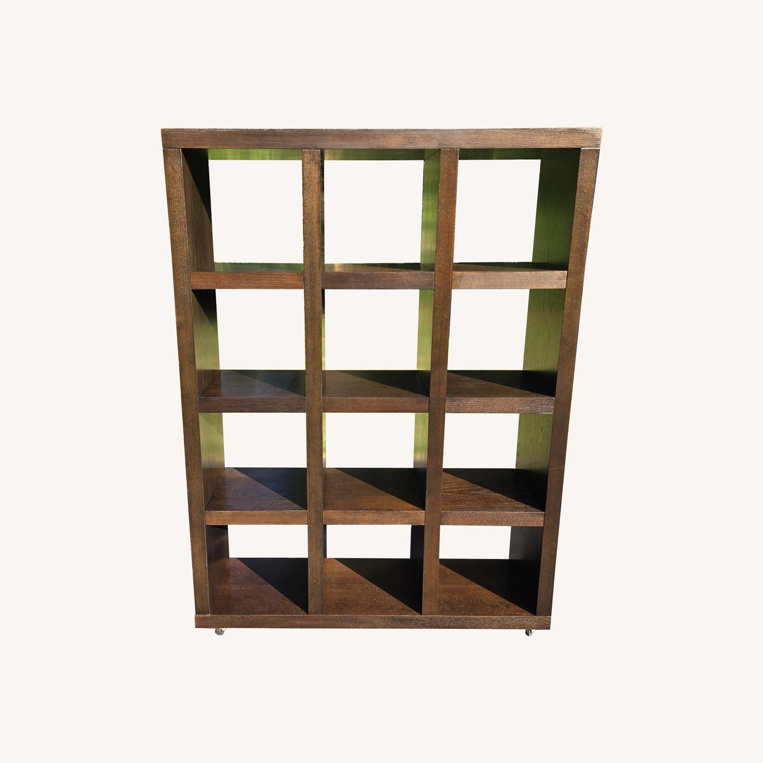 West Elm Rolling Storage Bookcase - Wheels - Black - image-0