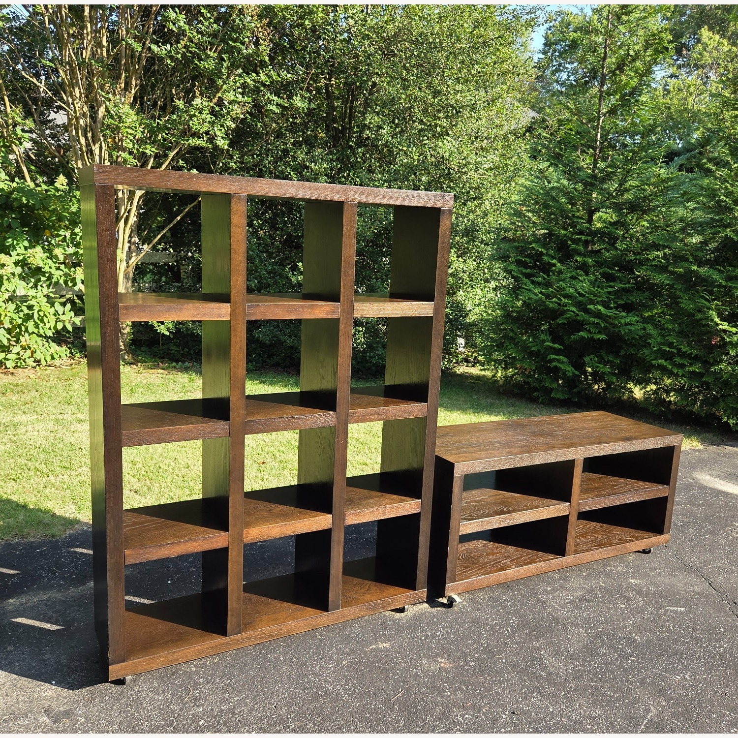 West Elm Rolling Storage Bookcase - Wheels - Black - image-9