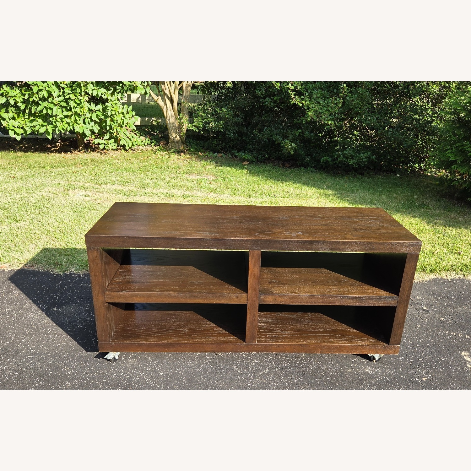 West Elm Media Cabinet Coffee Table - Wheels - image-1