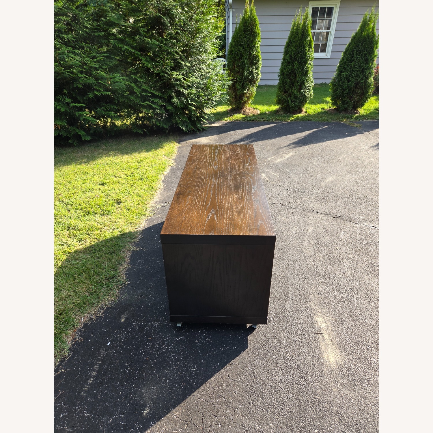 West Elm Media Cabinet Coffee Table - Wheels - image-4