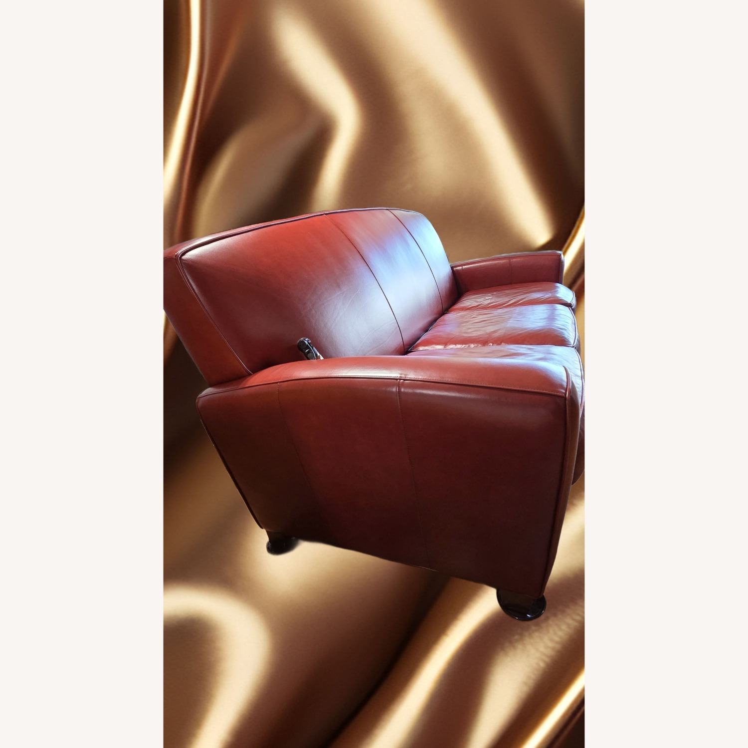 Thomasville Genuine Red Leather Sofa - image-12