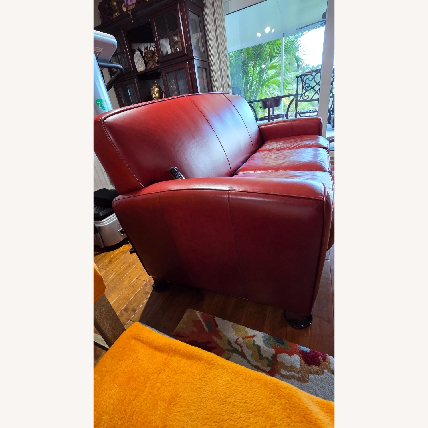 Thomasville Genuine Red Leather Sofa - image-6