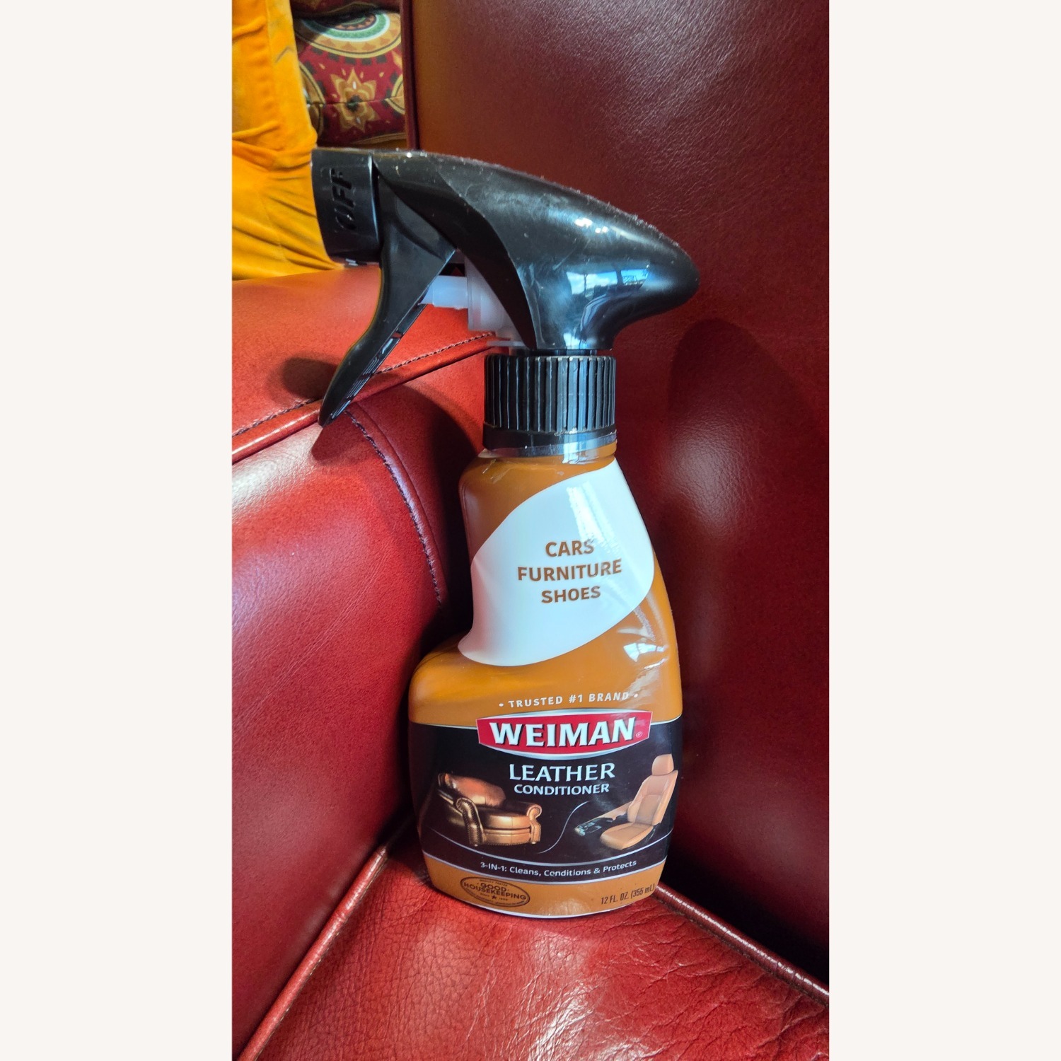 Thomasville Genuine Red Leather Sofa - image-3