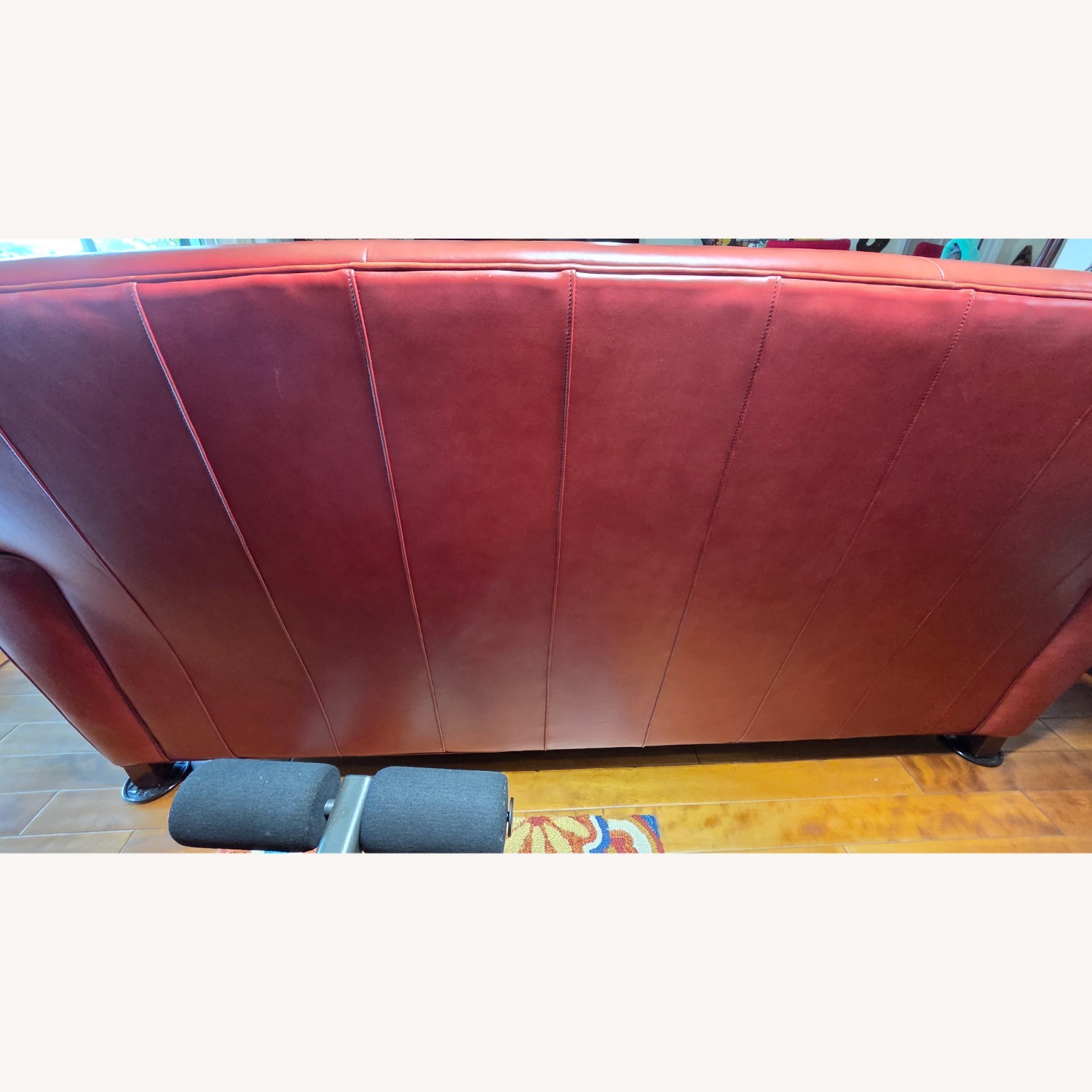 Thomasville Genuine Red Leather Sofa - image-4