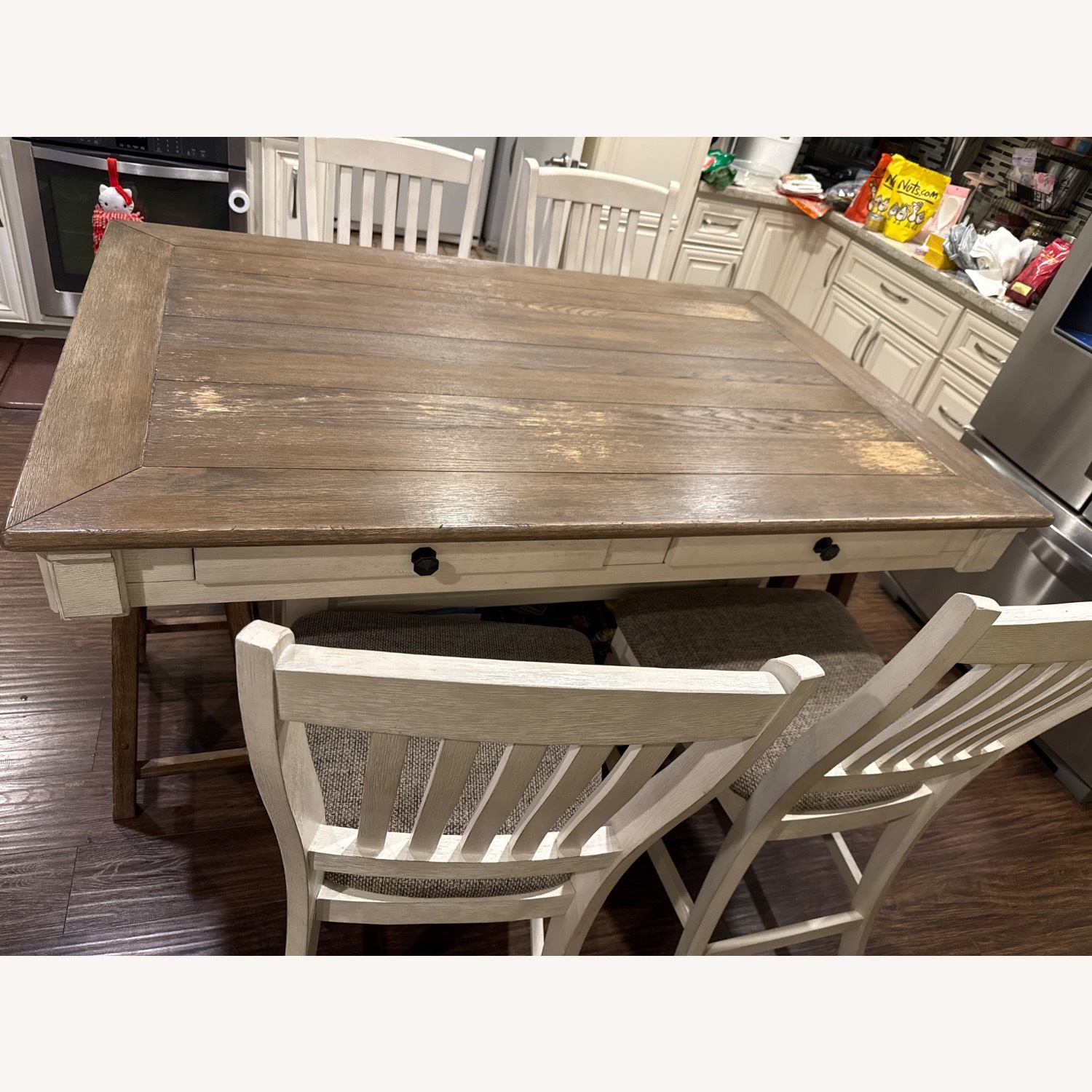 Ashley Furniture White Wood Dining Table - image-3