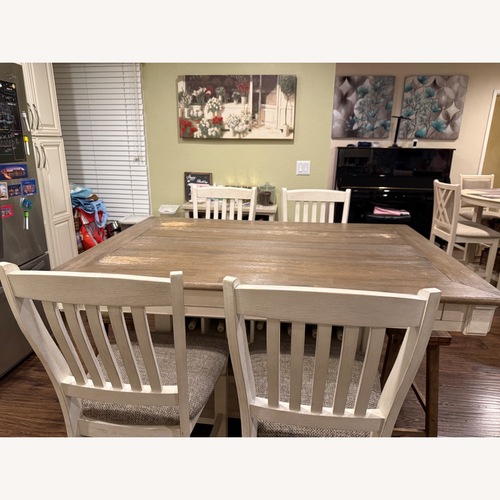 Used Ashley Furniture White Wood Dining Table for sale on AptDeco