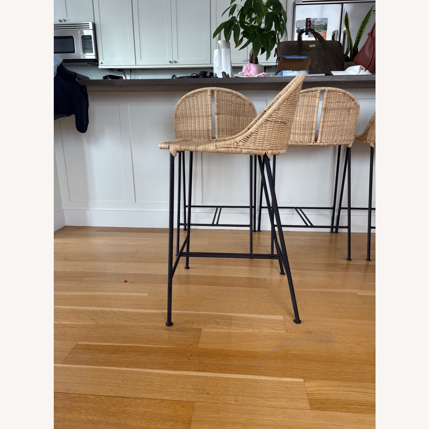 CB2 Cesta Rattan Counter Stool, Set of 4 - image-2