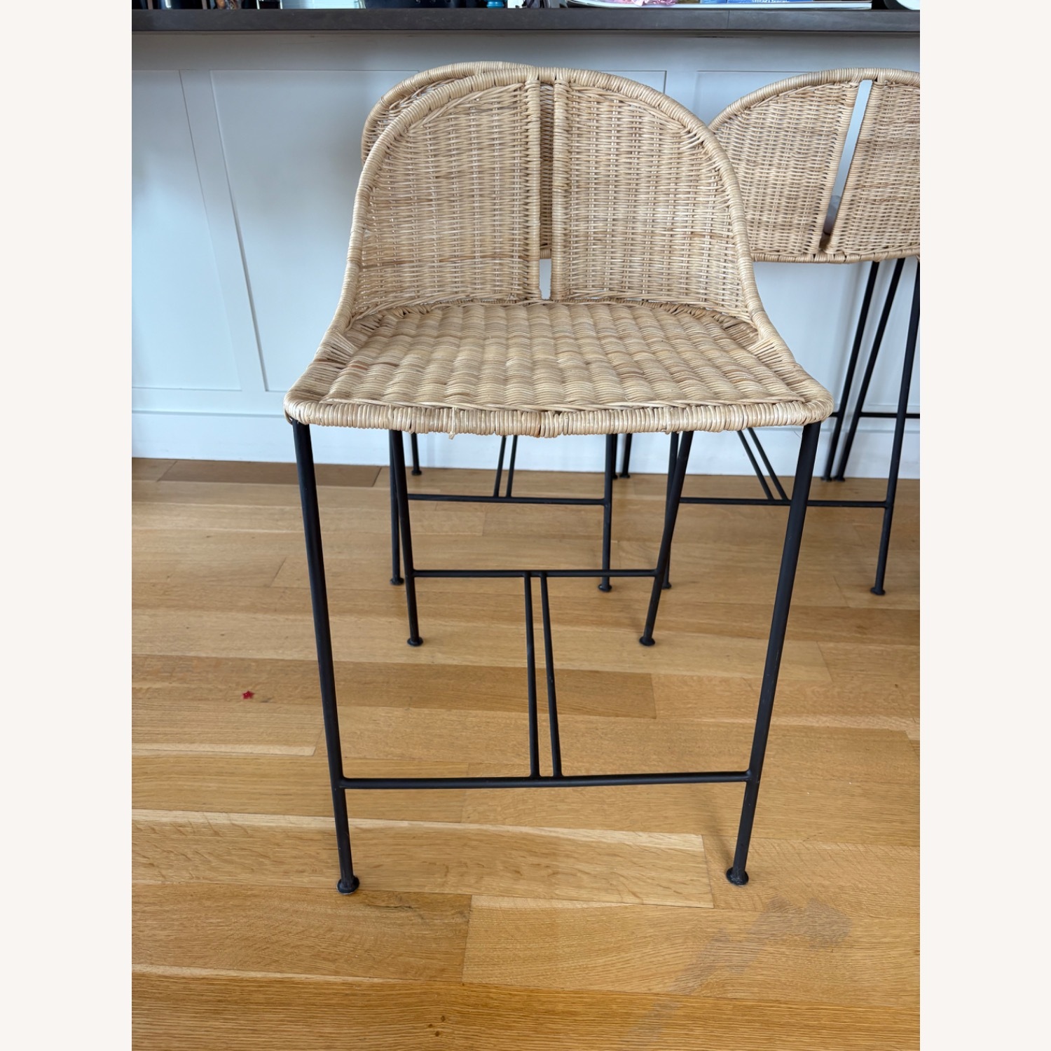 CB2 Cesta Rattan Counter Stool, Set of 4 - image-1