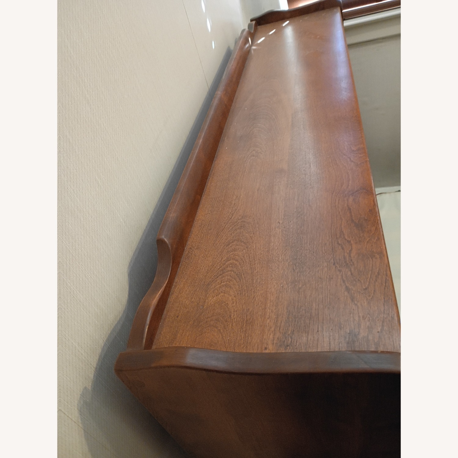Ethan Allen Heirloom Dark Brown Wood Headboard - image-1