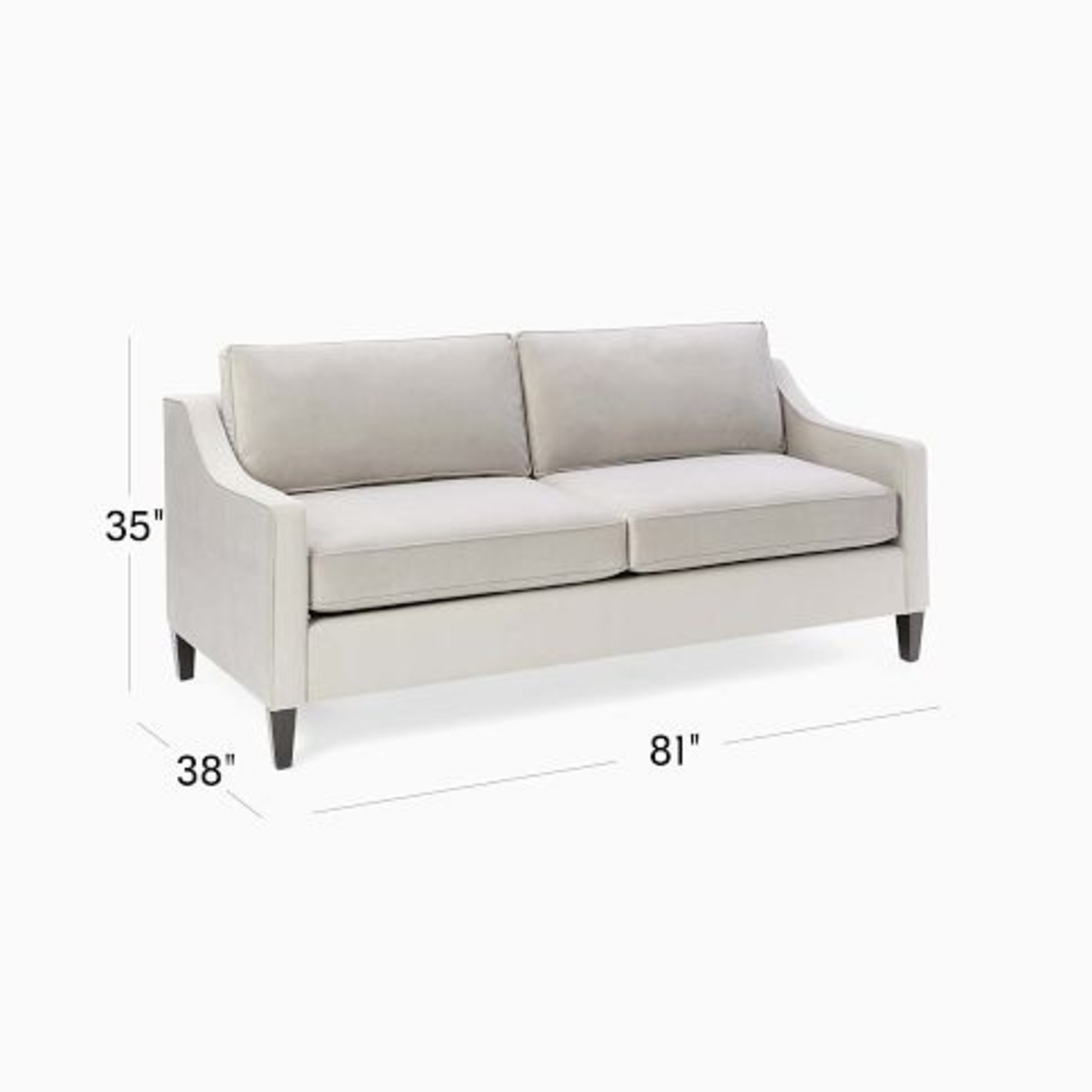 West Elm Paidge Light Gray Fabric Sleeper Sofa - image-12