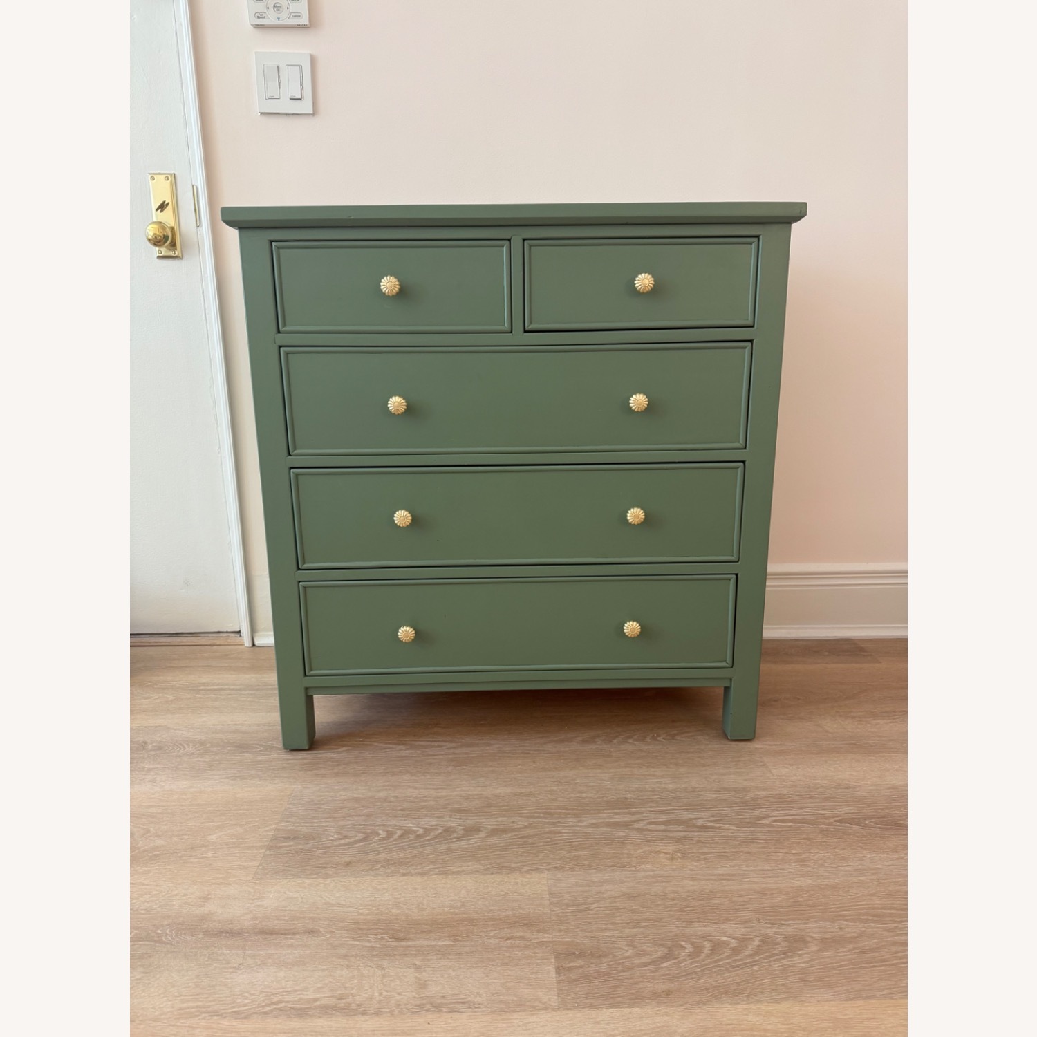 Pottery Barn Rehabbed Dresser With Gold Accents - image-0