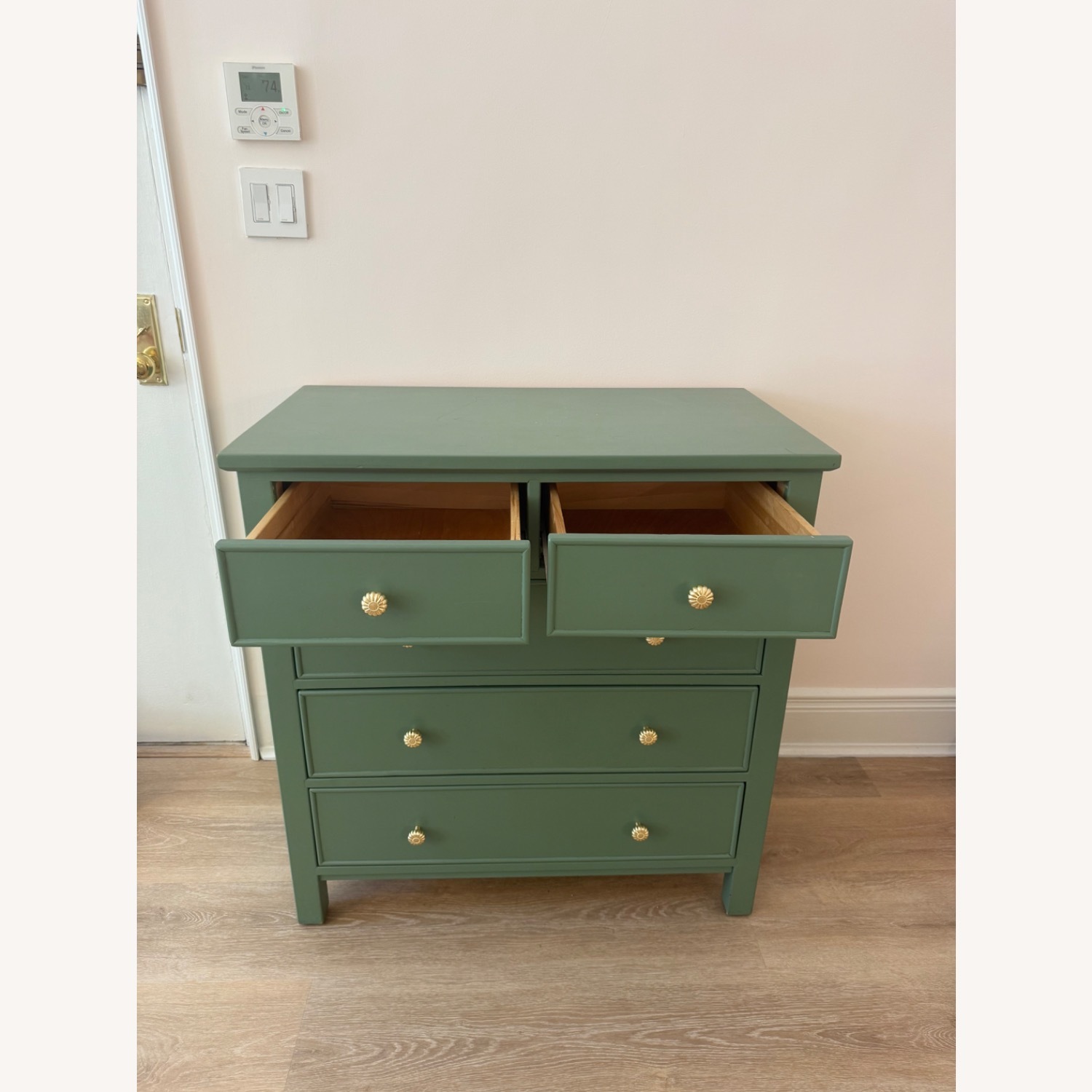 Pottery Barn Rehabbed Dresser With Gold Accents - image-2