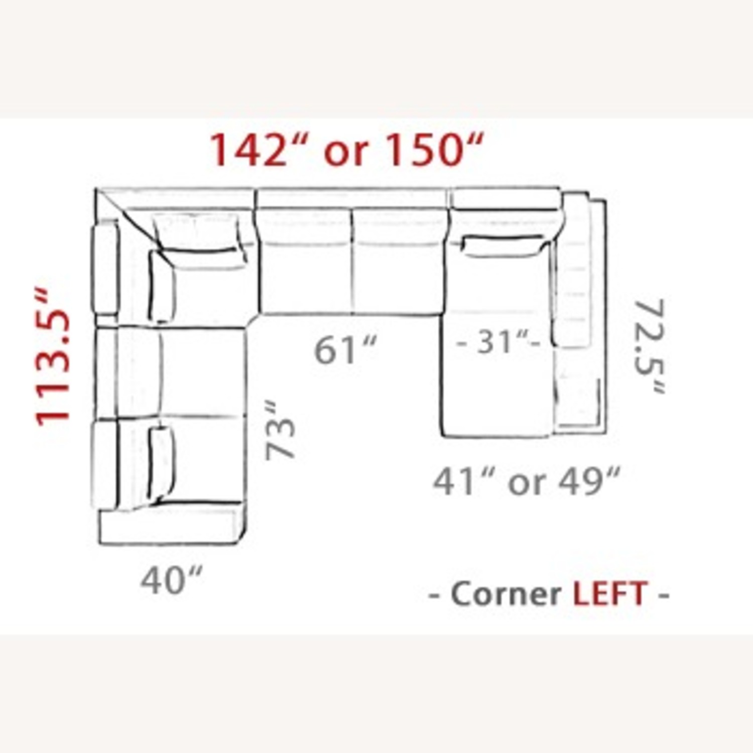  Big Sectional Phoenix + Coffeetable - image-2