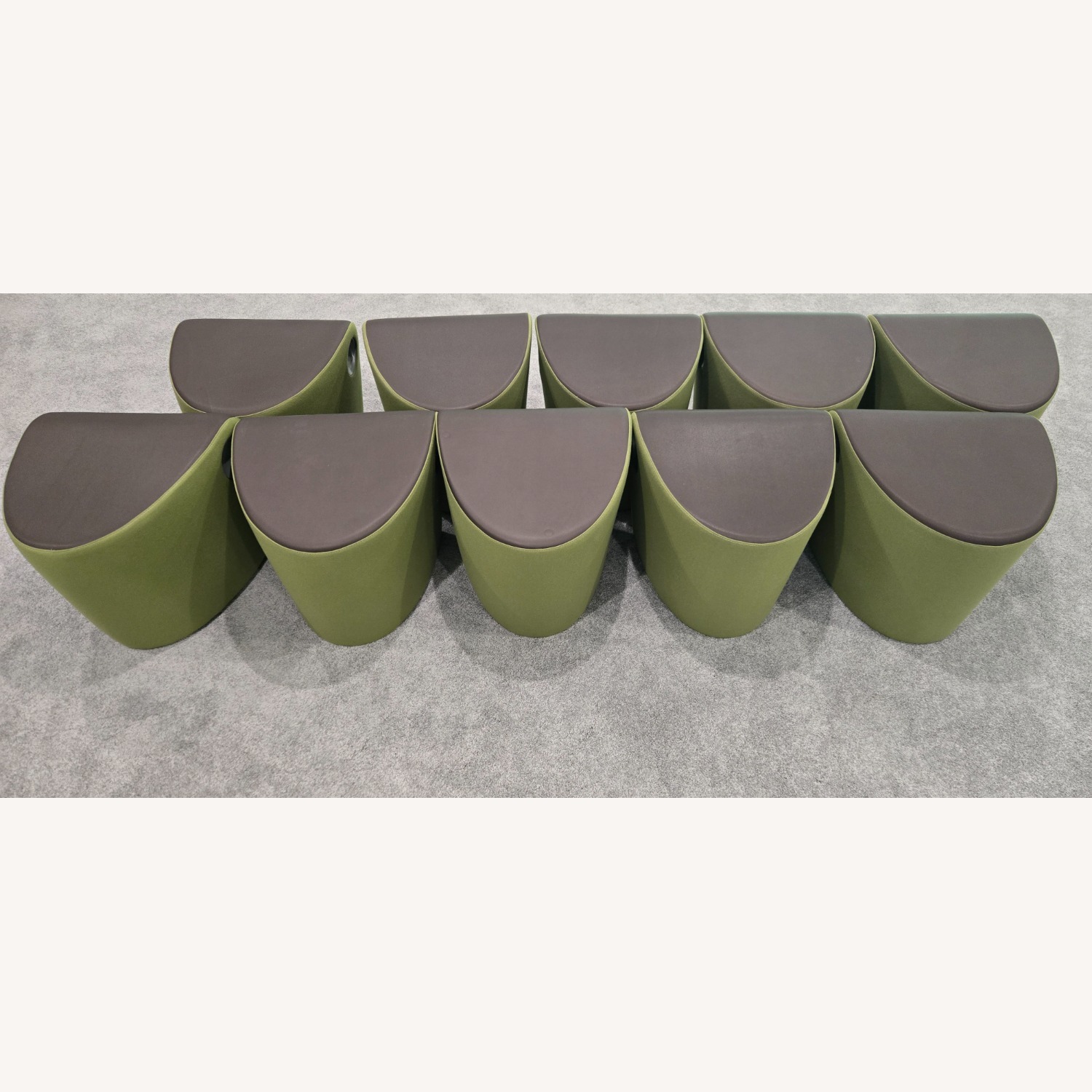 Gunlocke Company Green Polyurethane Ottoman - image-4