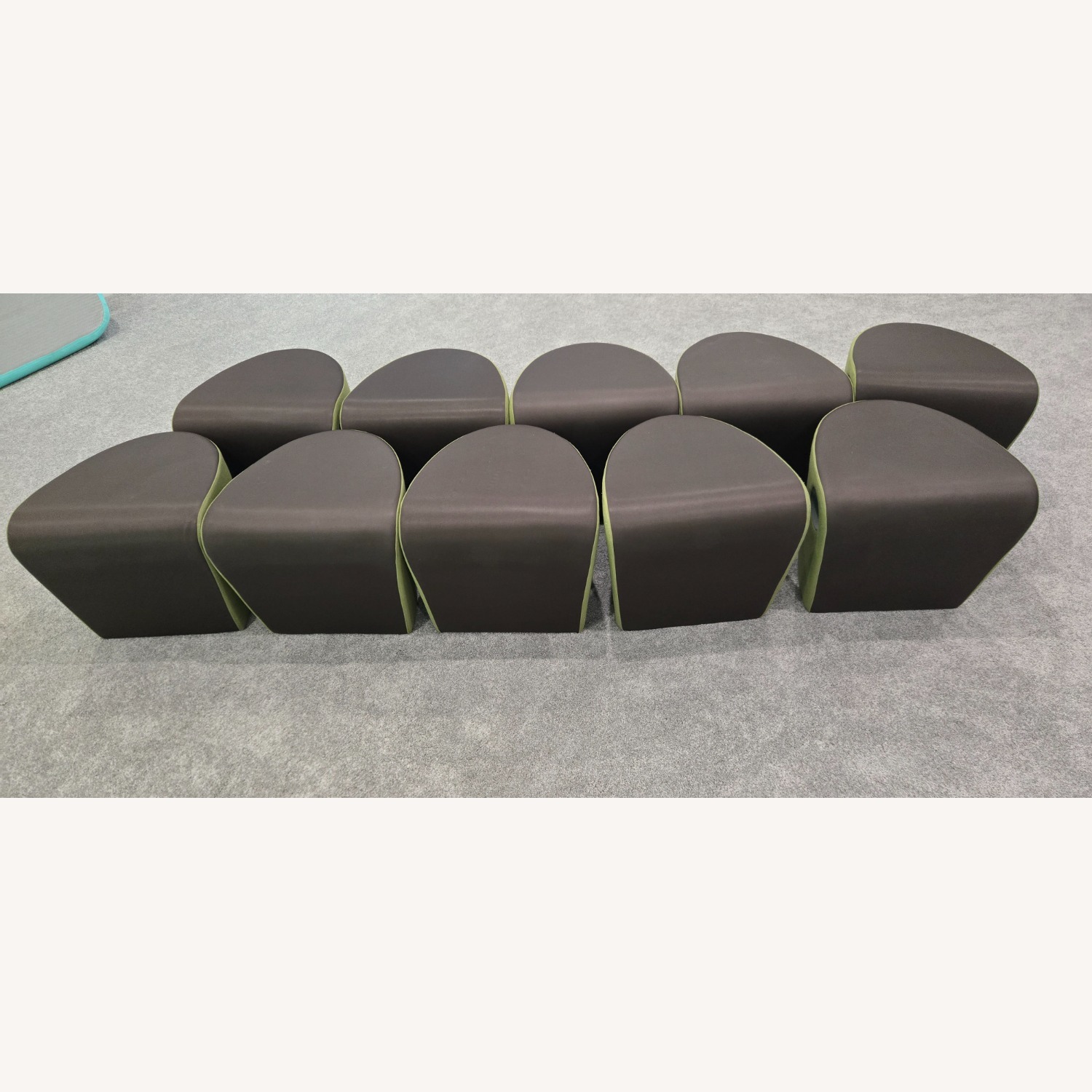 Gunlocke Company Green Polyurethane Ottoman - image-5