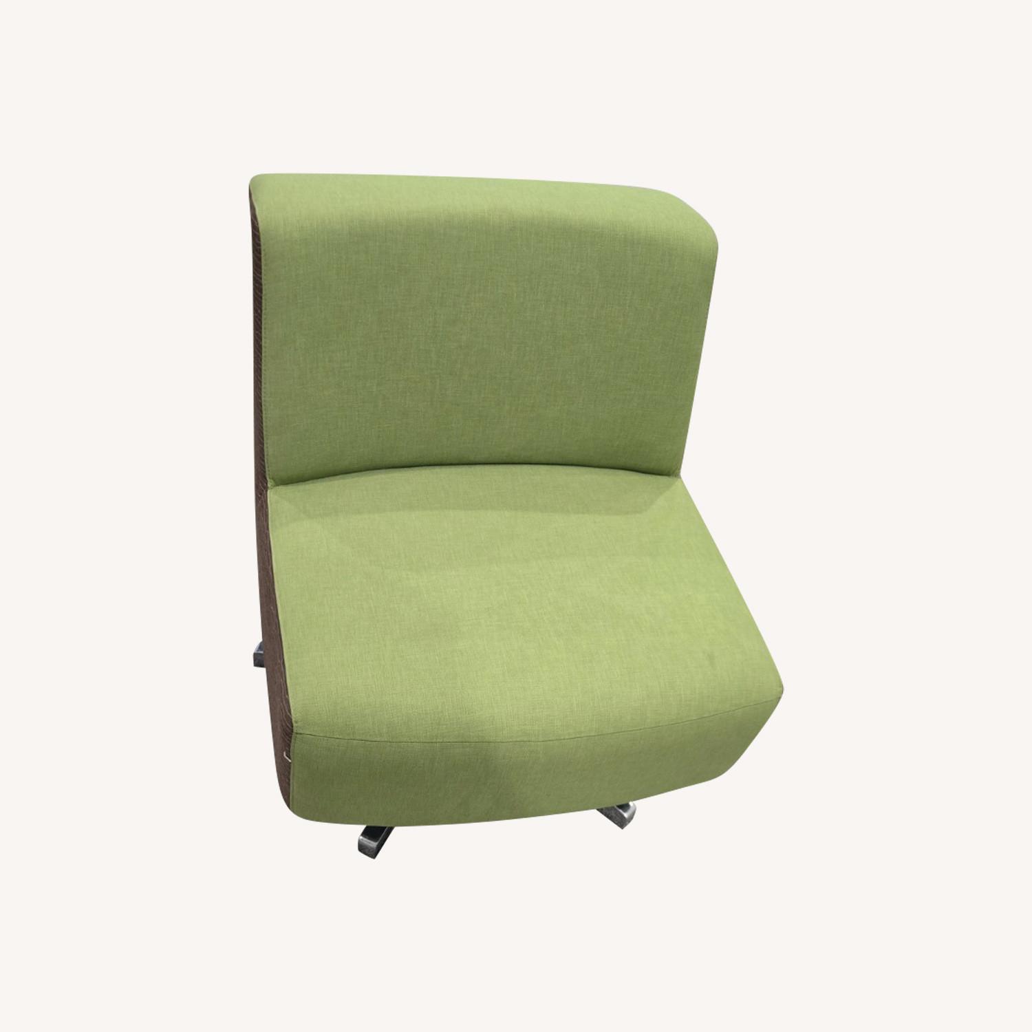 Gunlocke Sitting Chair Green Polyurethane Office - image-0