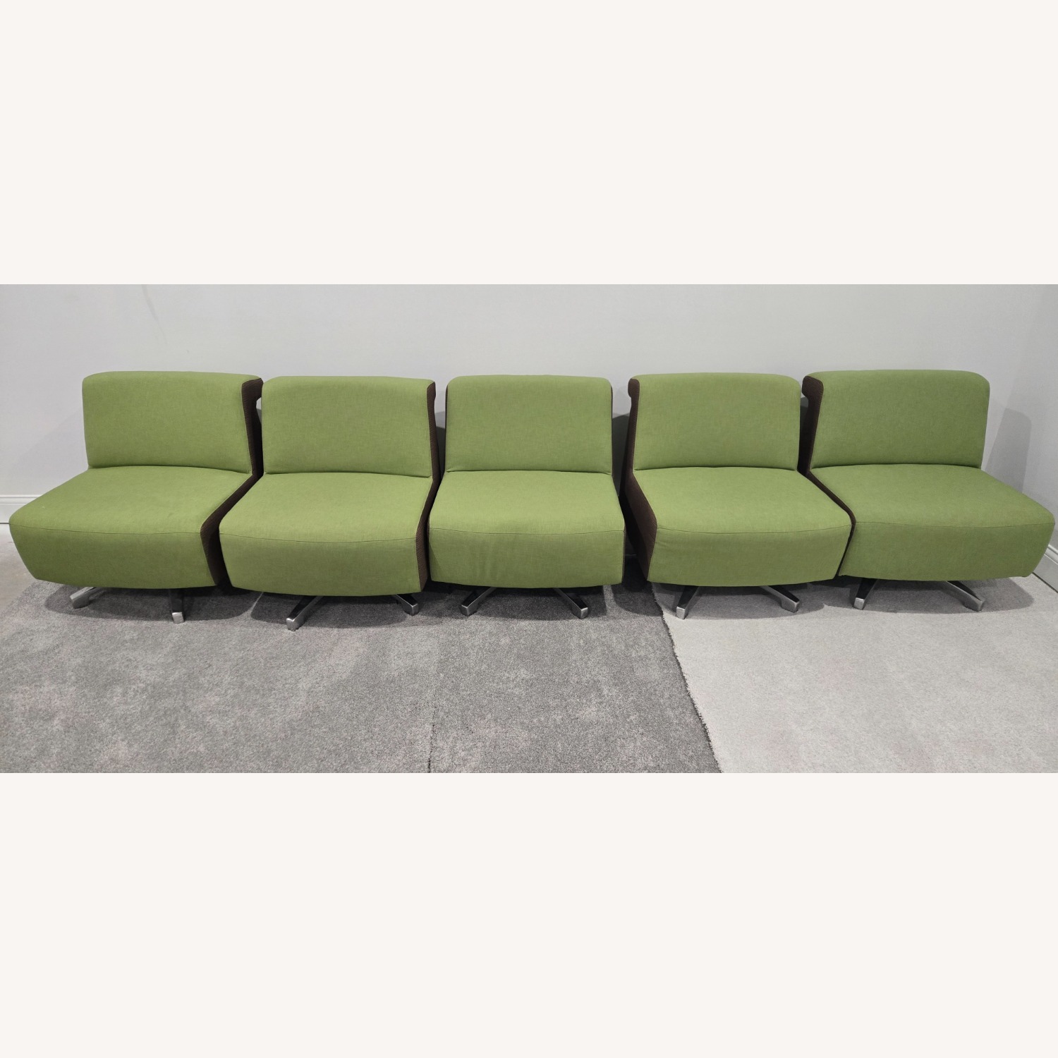 Gunlocke Sitting Chair Green Polyurethane Office - image-2