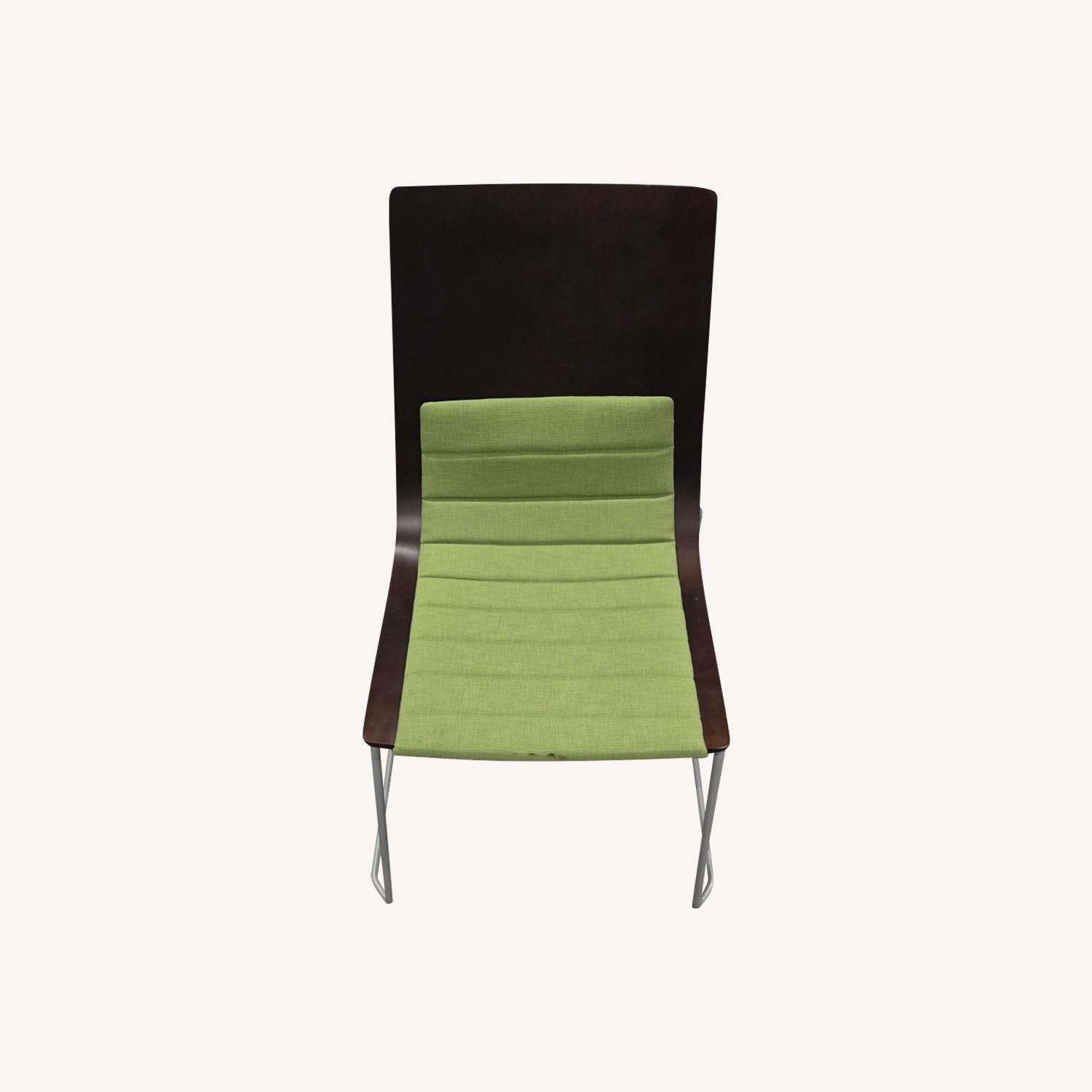 Vintage/Antique Allsteel Green Wood Office Chair - image-0