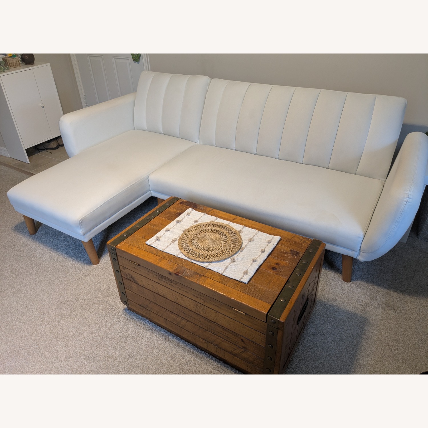 Ashley L-Shaped Beige Color Sofa  - image-1