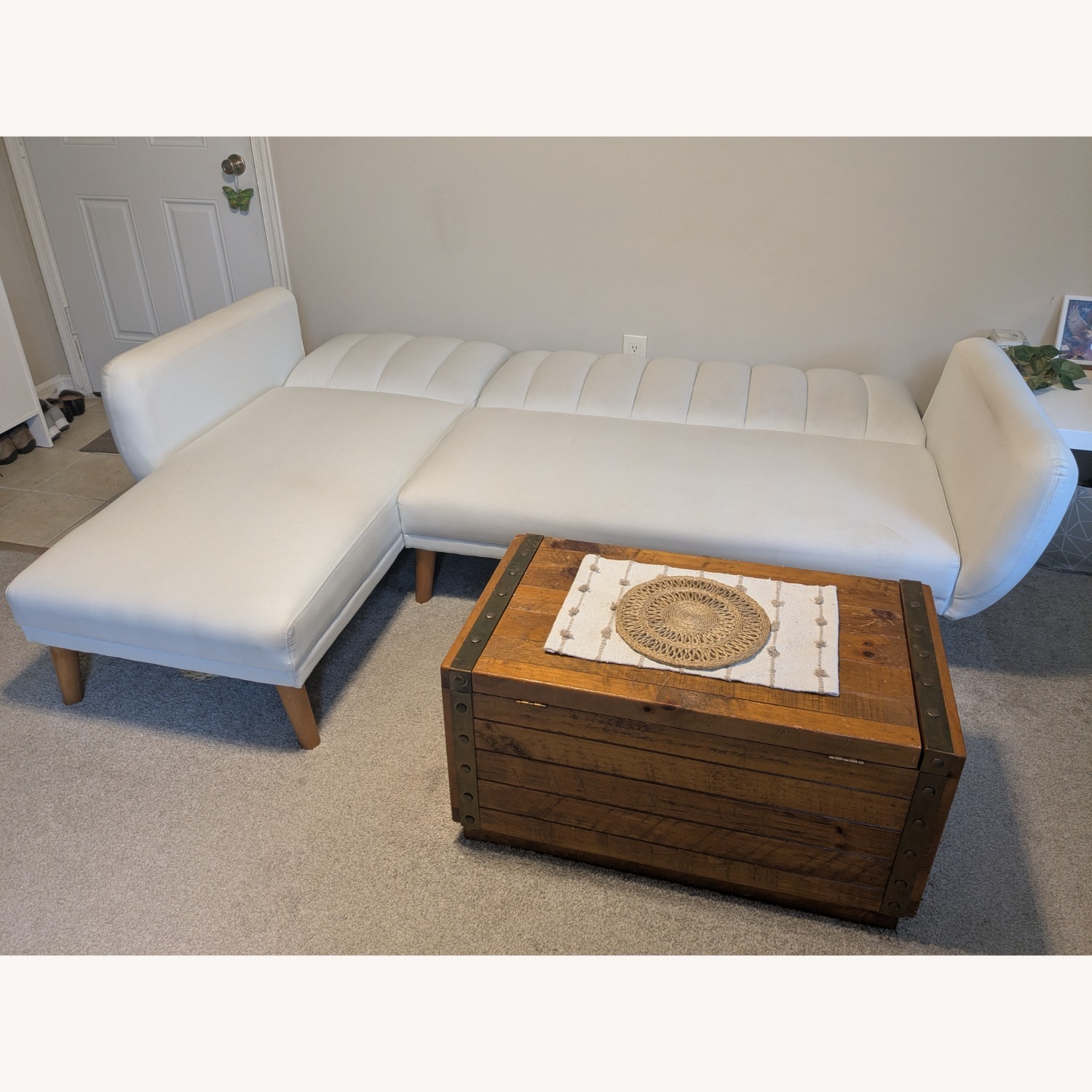 Ashley L-Shaped Beige Color Sofa  - image-2