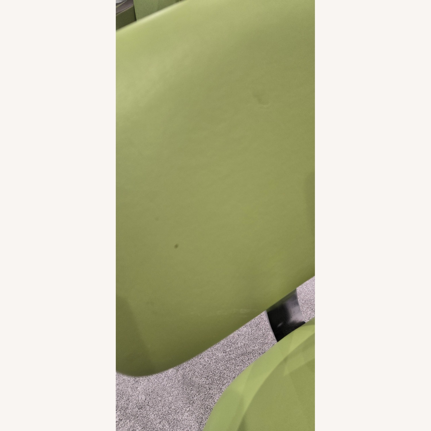 Dental / Office Chair/Stool W/ Back Green Leather - image-4