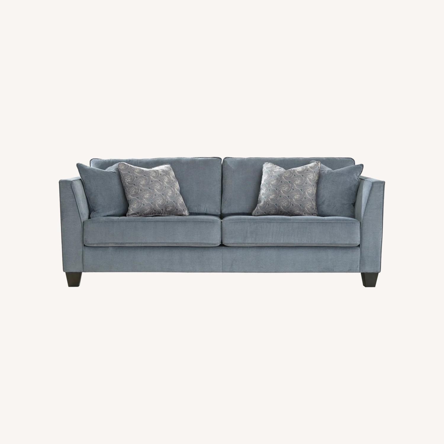 Ashley Furniture Sciolo Blue Fabric 3+ Seater Sofa - image-0