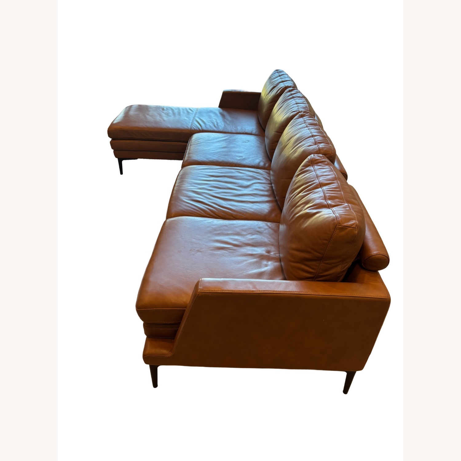 Gingko Furniture Rika Leather 4 Seater Chaise Sectional - image-3