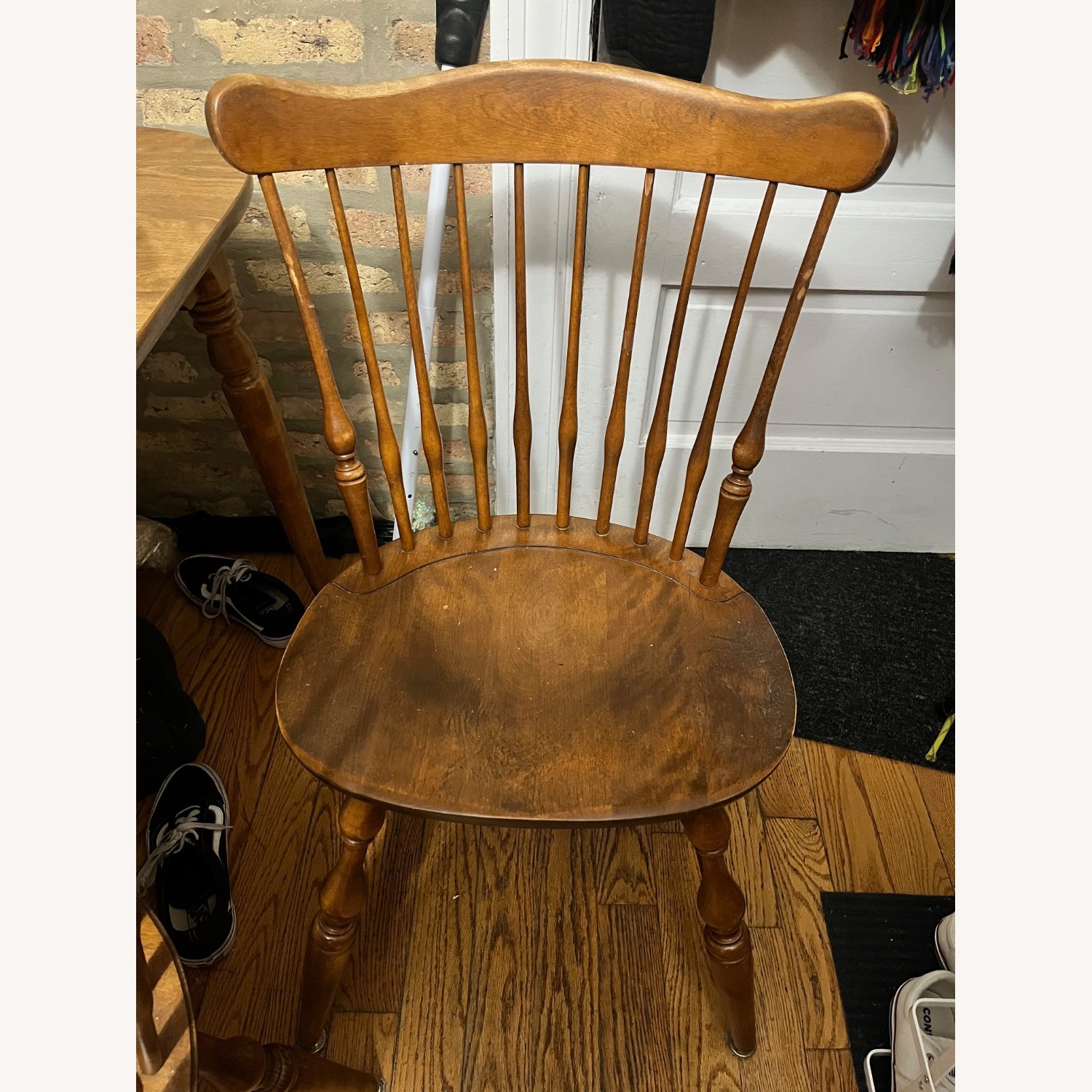 Ethan Allen Maple Wood Dining Set Table + 4 Chairs - image-4