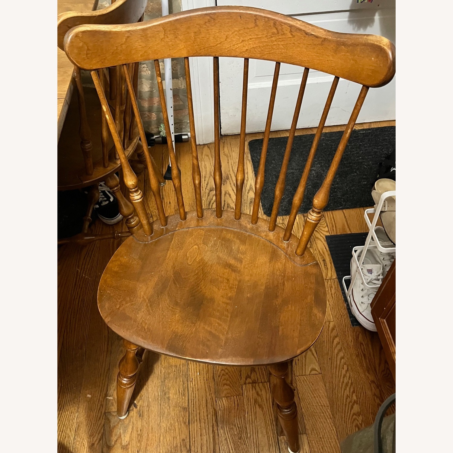 Ethan Allen Maple Wood Dining Set Table + 4 Chairs - image-5