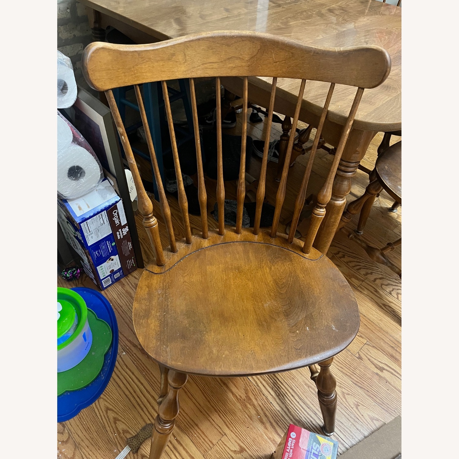 Ethan Allen Maple Wood Dining Set Table + 4 Chairs - image-3