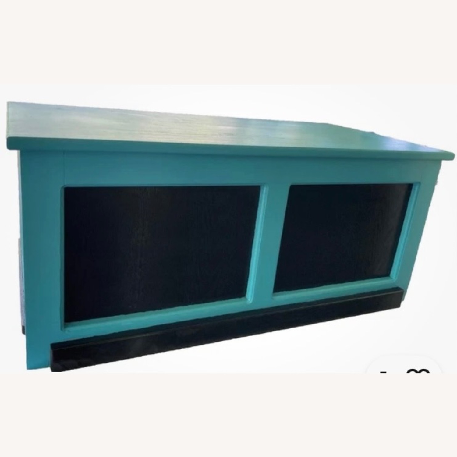 White Clad Vintage Blue Black Coffee Table   - image-3