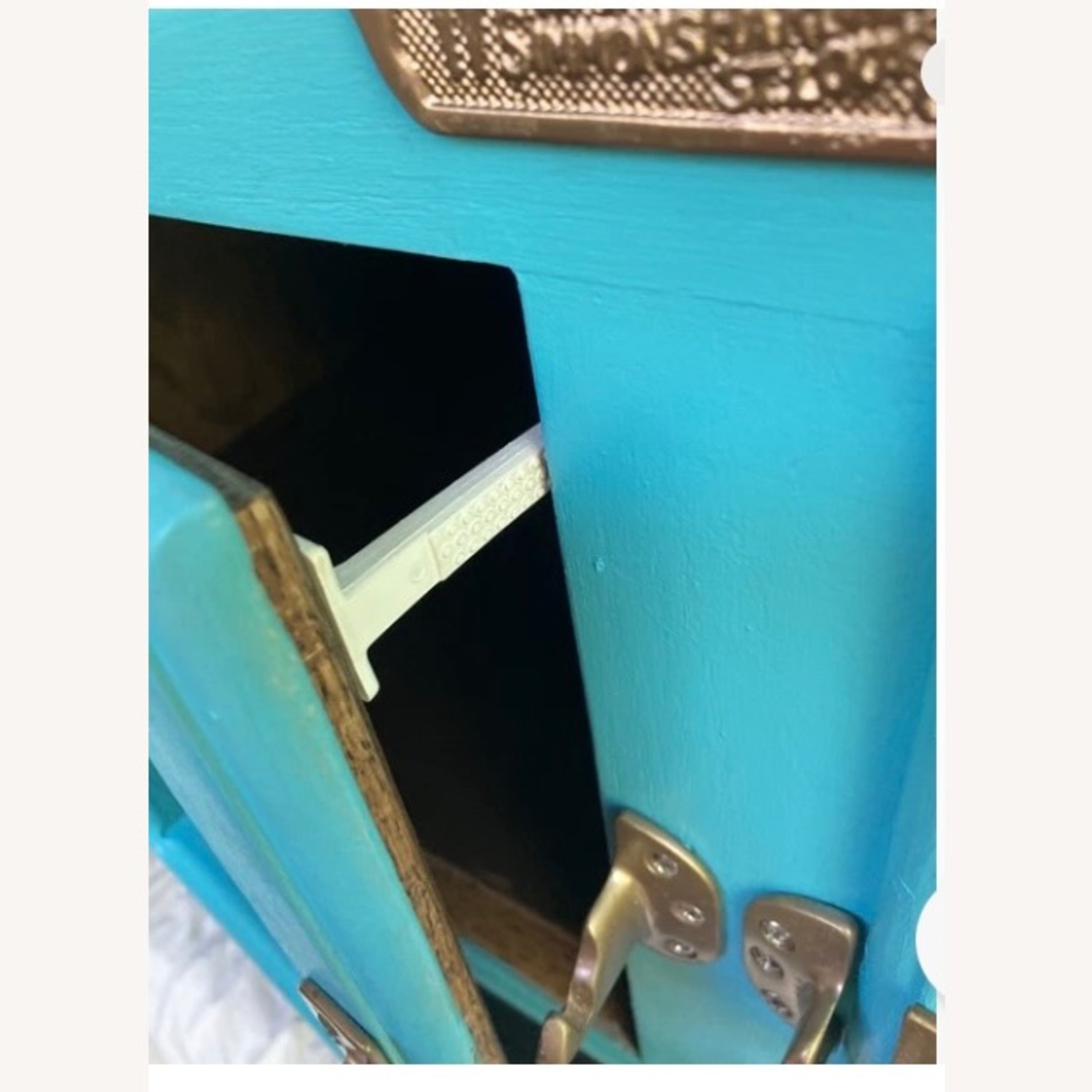 White Clad Vintage Blue Black Coffee Table   - image-12