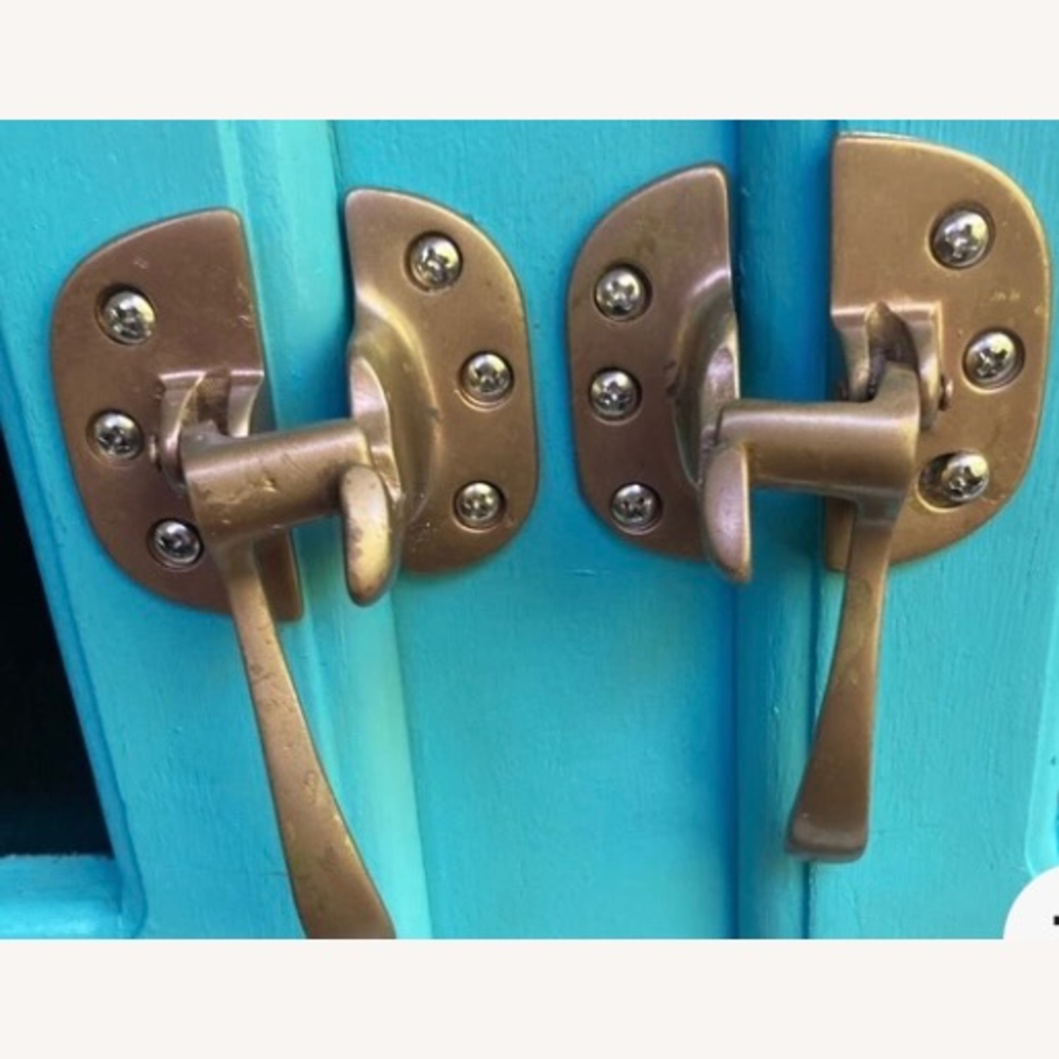 White Clad Vintage Blue Black Coffee Table   - image-9