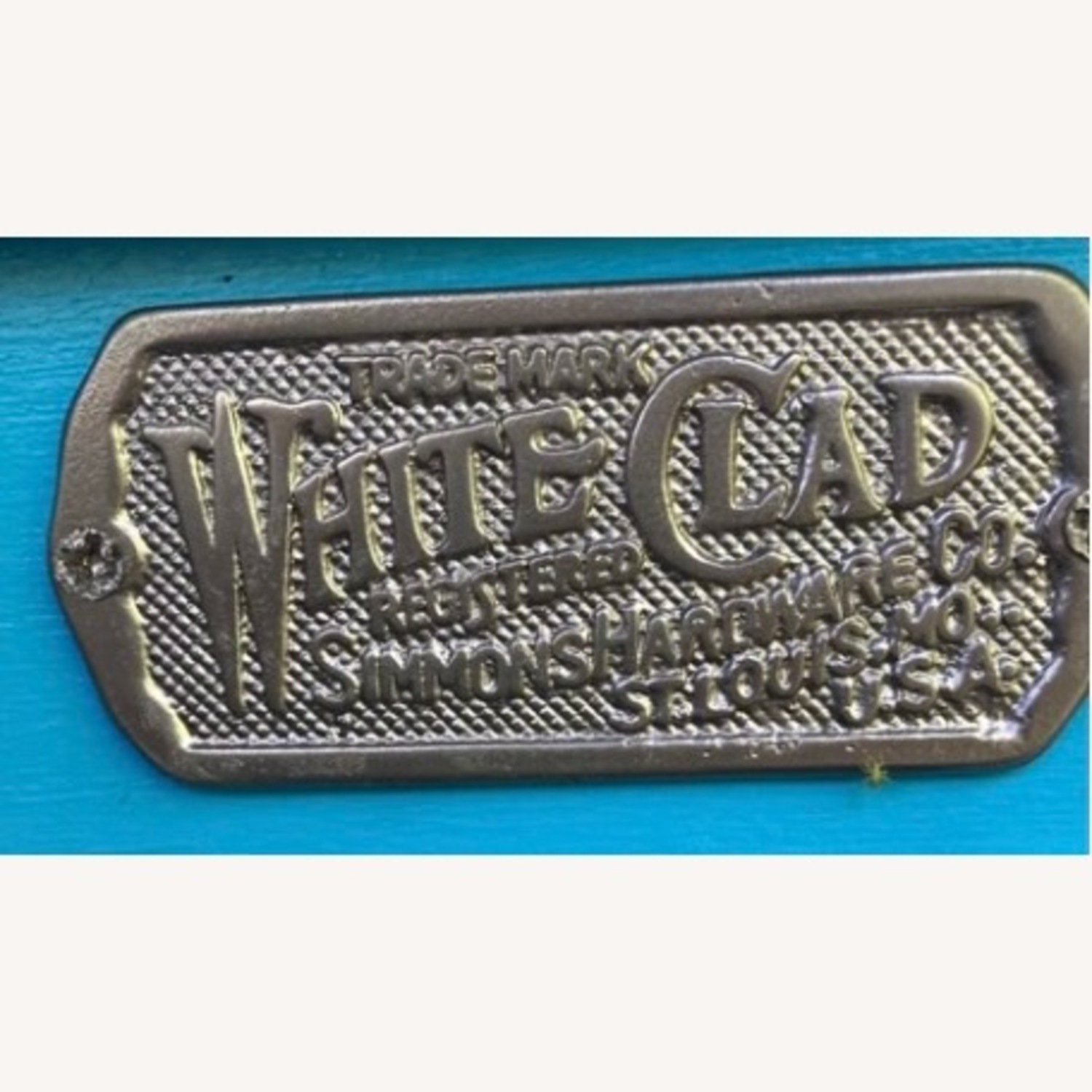 White Clad Vintage Blue Black Coffee Table   - image-5