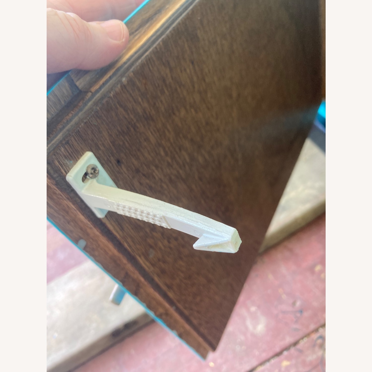 White Clad Vintage Blue Black Coffee Table   - image-21