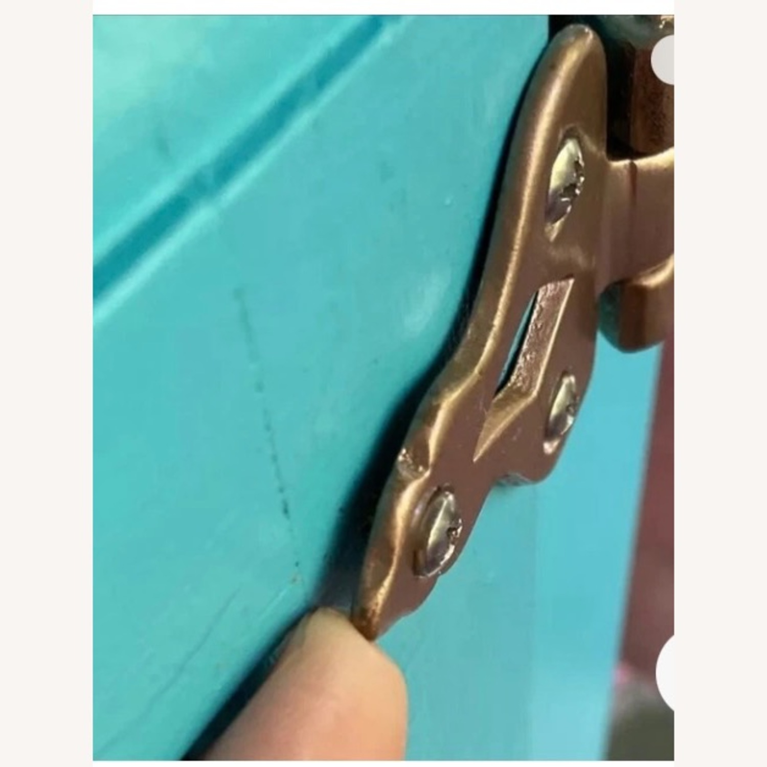 White Clad Vintage Blue Black Coffee Table   - image-14