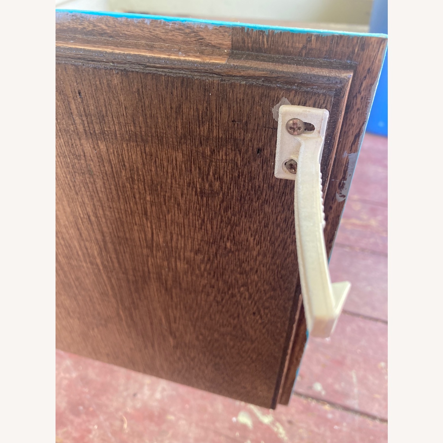 White Clad Vintage Blue Black Coffee Table   - image-20