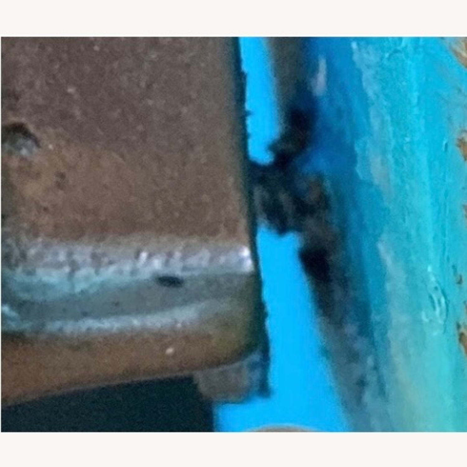 White Clad Vintage Blue Black Coffee Table   - image-13