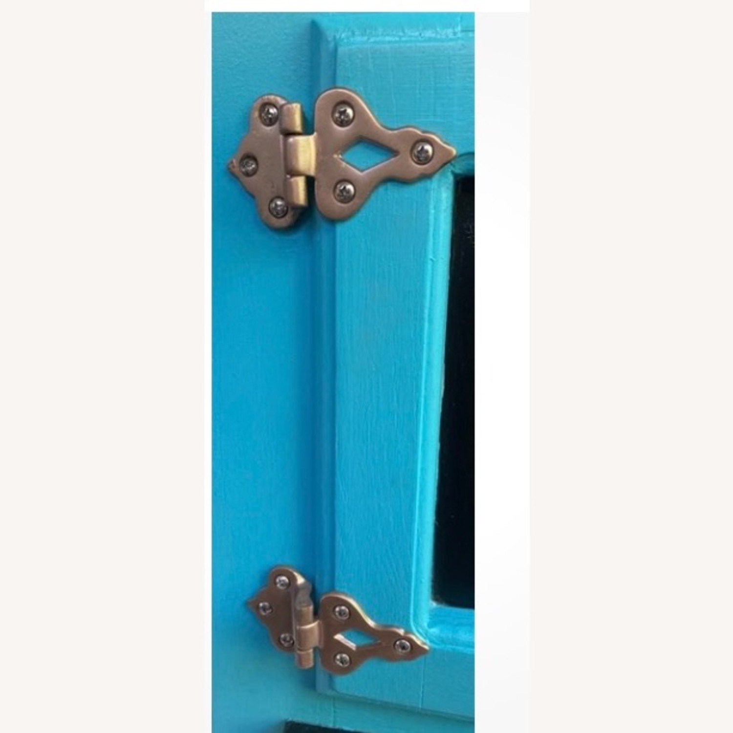 White Clad Vintage Blue Black Coffee Table   - image-11