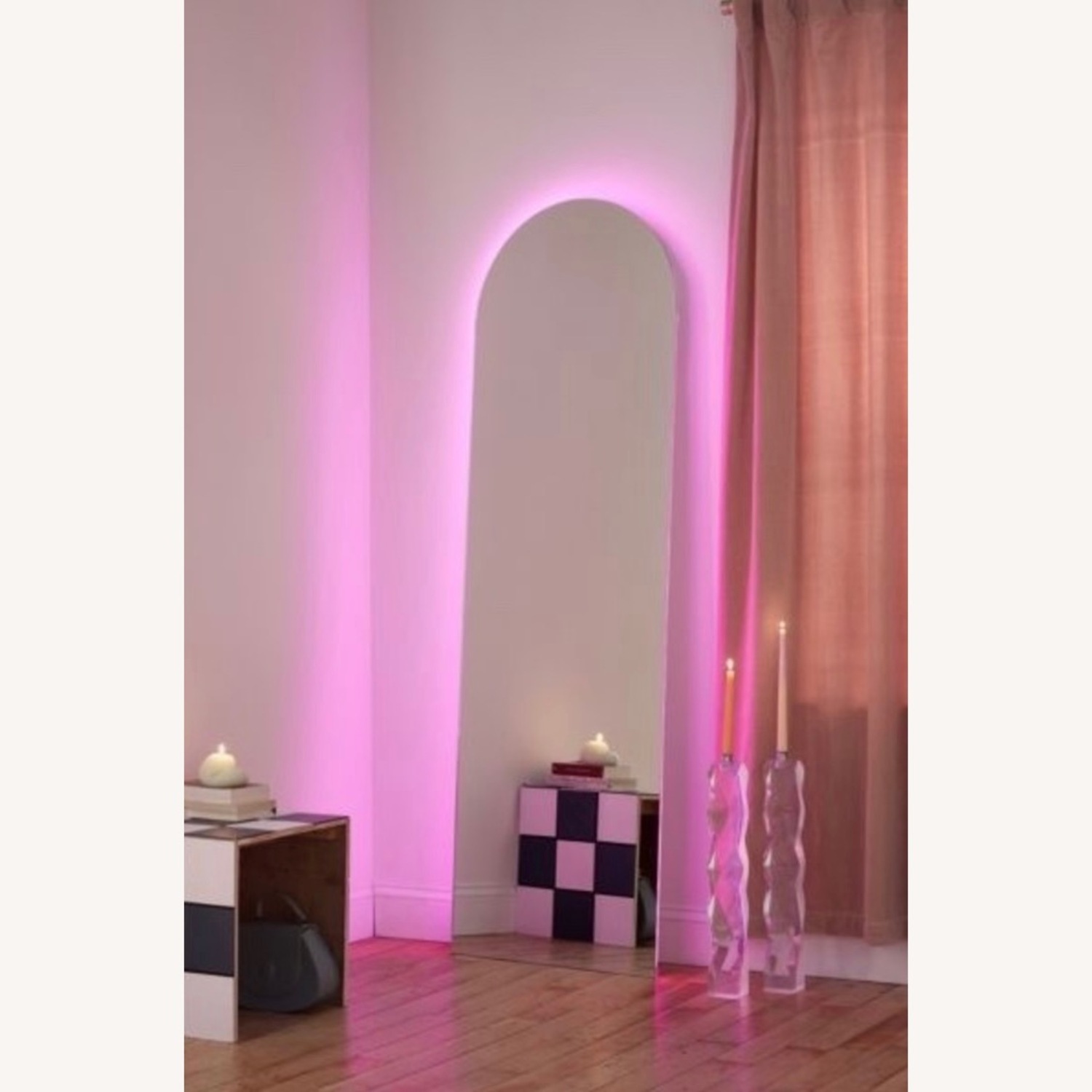 Urban Outfitters LED Pink Floor Mirror - image-1